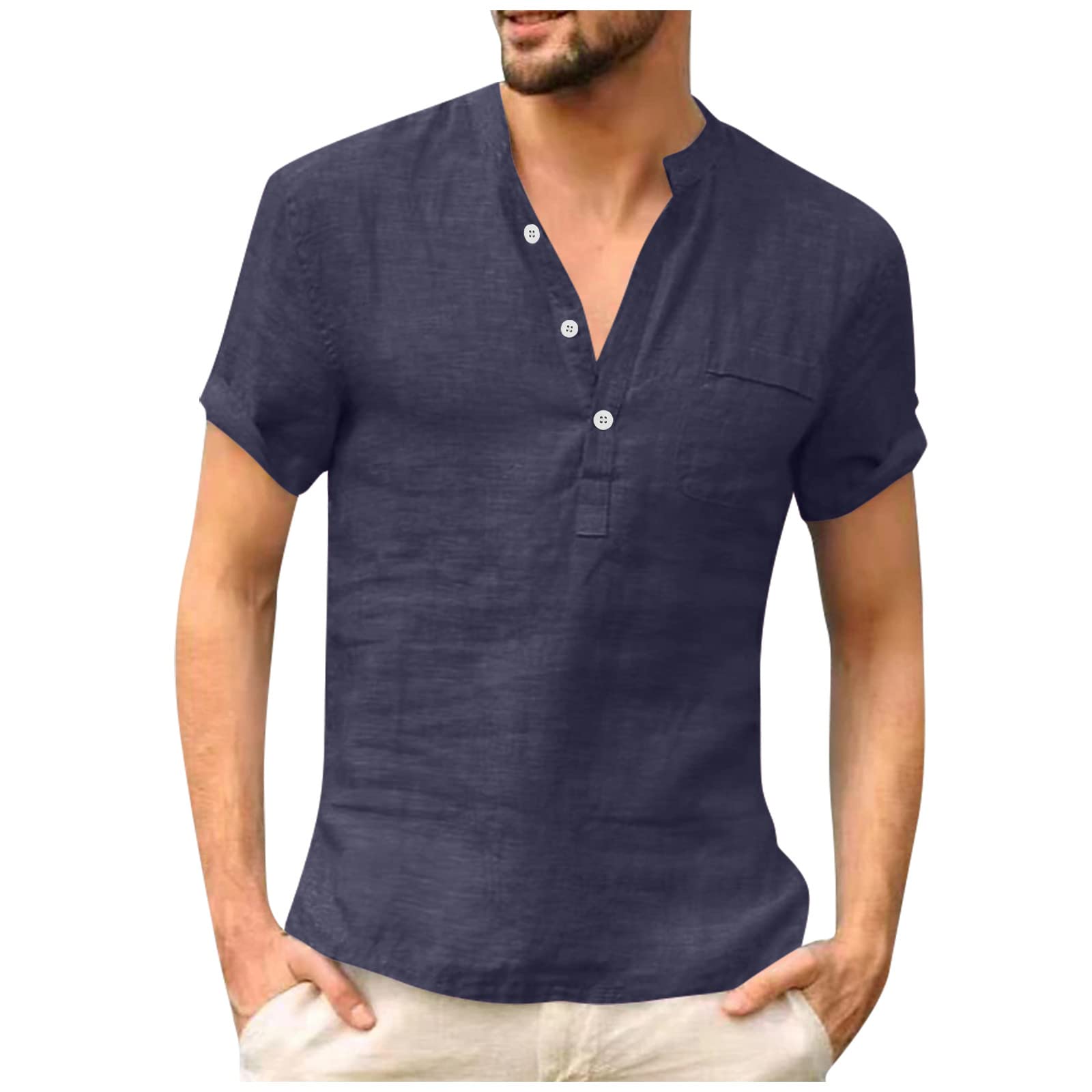 Singular AG Herren Leinenhemd Kurzarm Regular