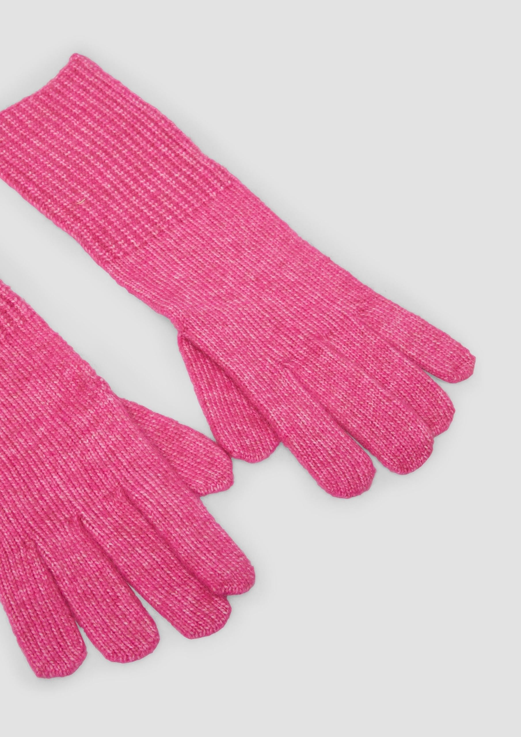 s.Oliver Strickhandschuhe Wollmix Pink Strickhandschuhe