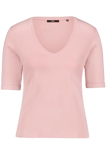 zero Basic Shirt mit V-Ausschnitt Shirt 38 Baumwolle