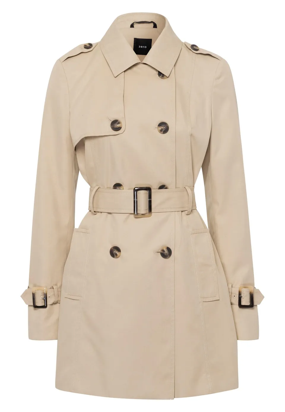 zero Trenchcoat zweireihig Mantel Travertine 40