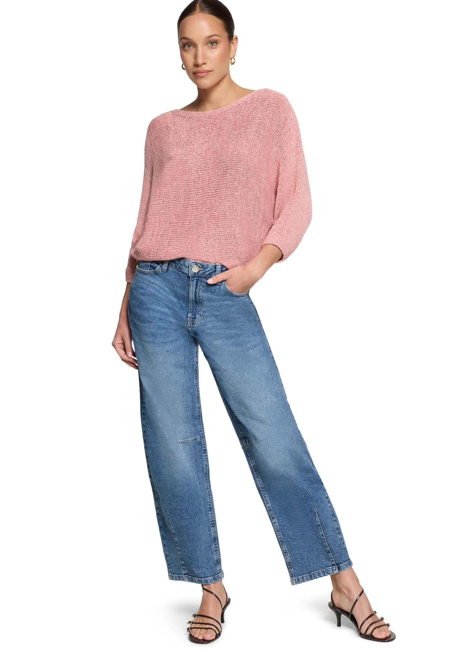 zero Grobstrick-Pullover Fledermaus Pullover L weit