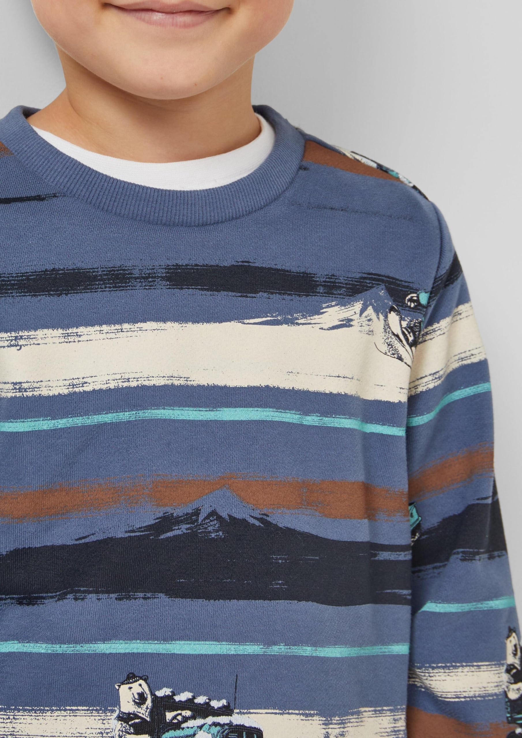 s.Oliver Junior Sweatshirt All-Over-Print Blau 116-122