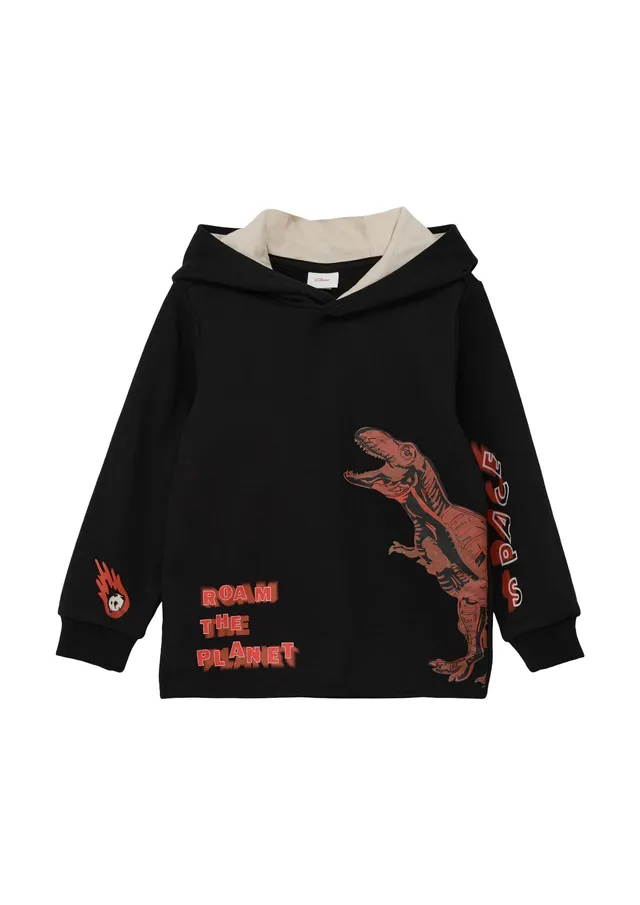 s.Oliver RED LABEL Kapuzenpulli Frontprint 92-98 schwarz