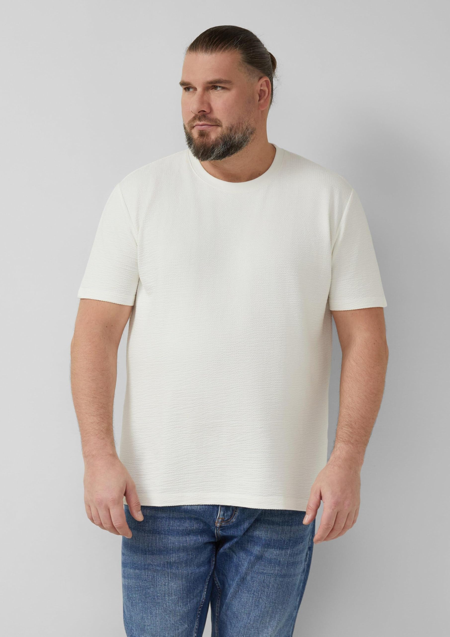 s.Oliver Junior T-Shirt strukturiert Baumwolle Alltag