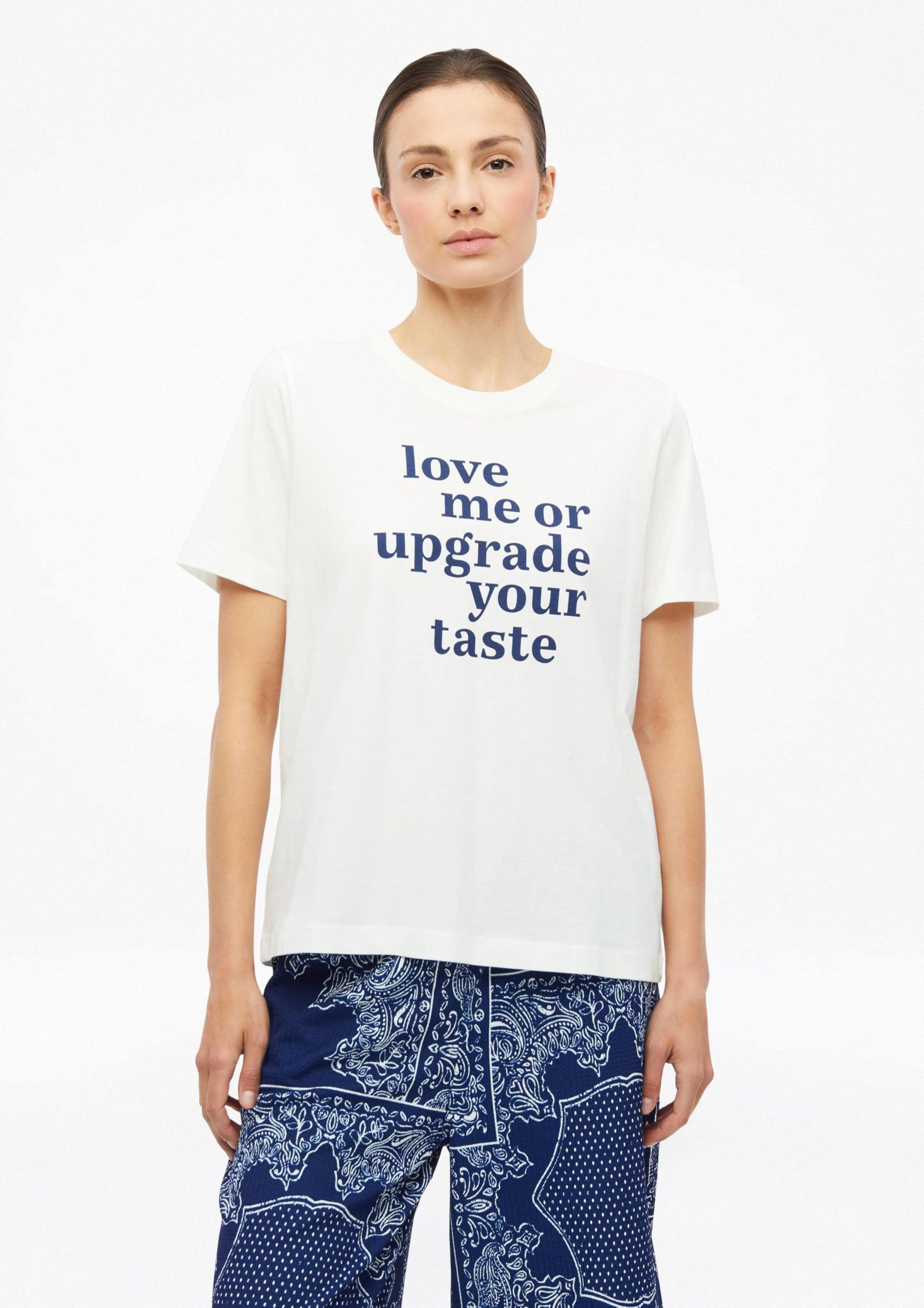 s.Oliver RED LABEL Relaxed T-Shirt Creme Frontprint