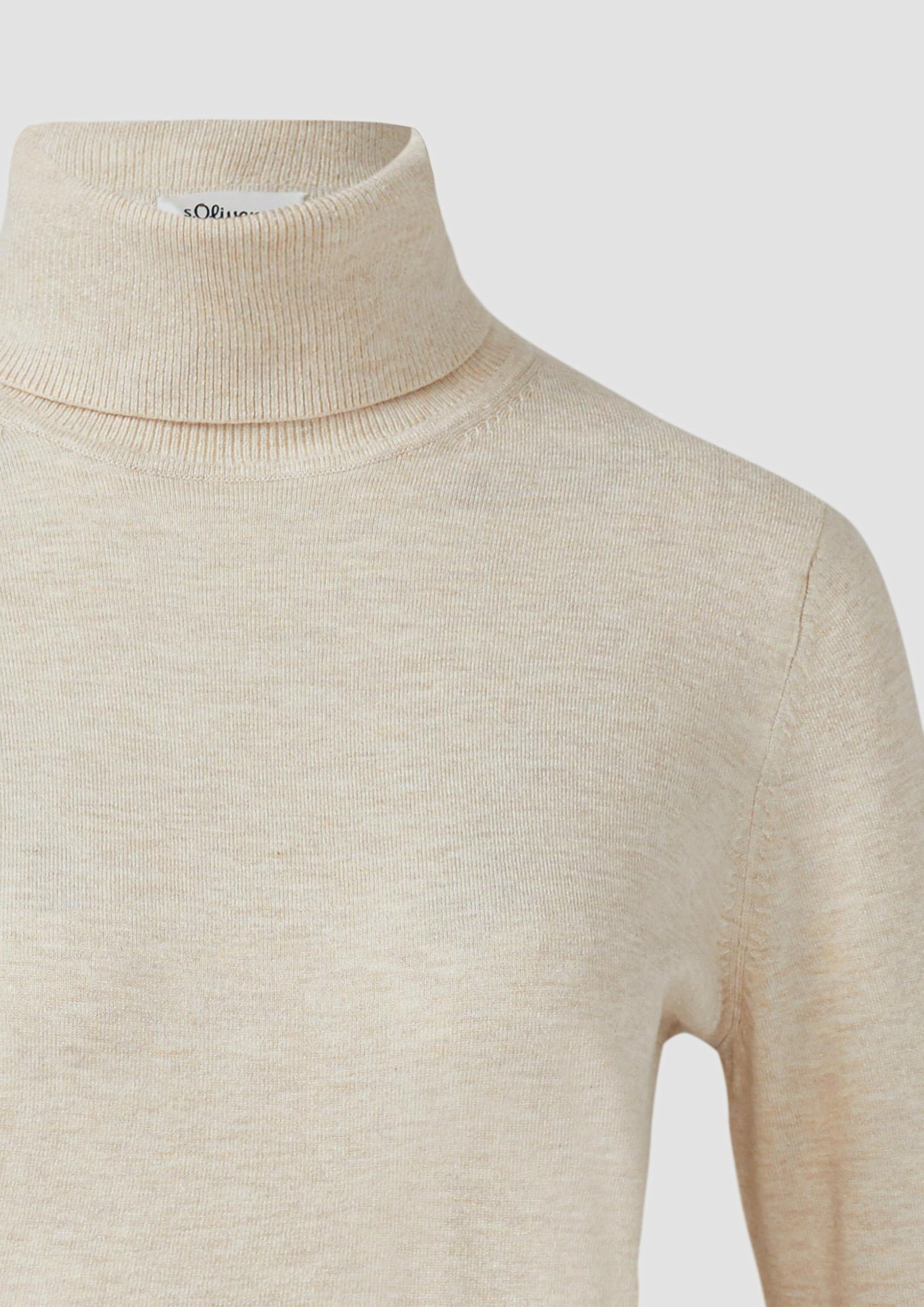 s.Oliver Rollkragenpullover Viskosemix Gr.42 beige