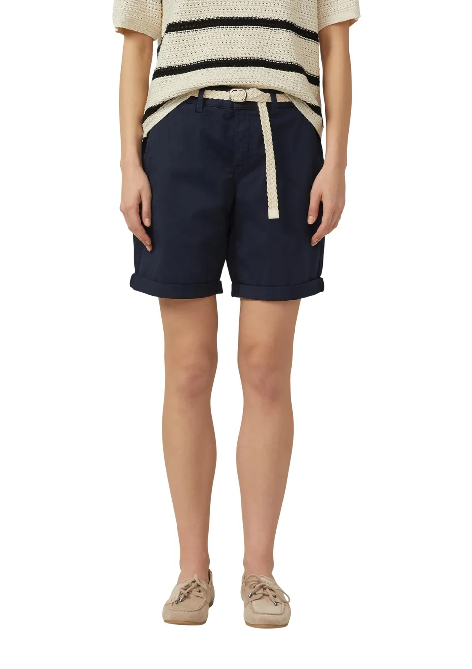 s.Oliver RED LABEL Shorts 46 Gürtel Garment Dye