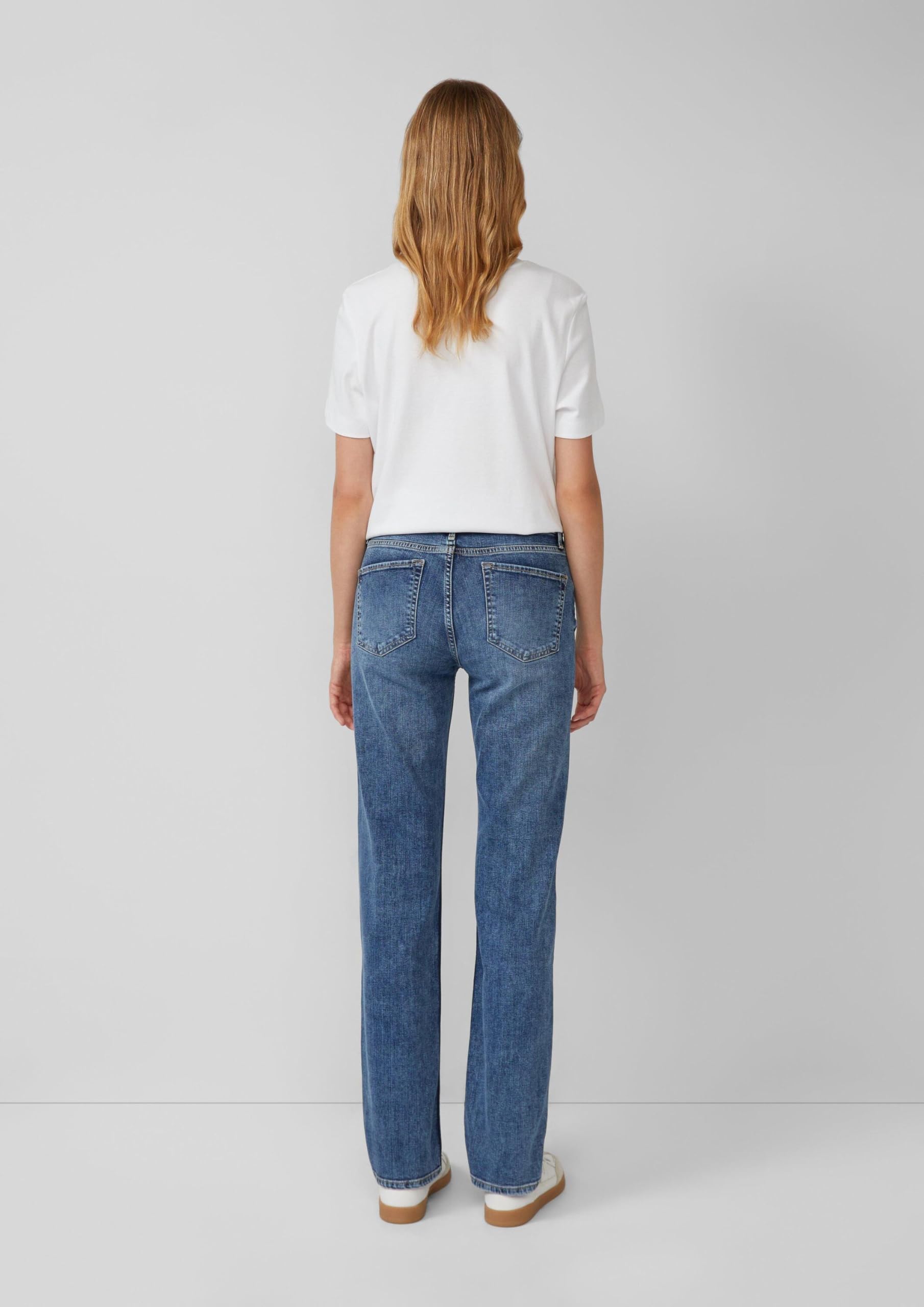 s.Oliver Karolin Mid Rise Straight Jeans Tiefblau Baumwolle