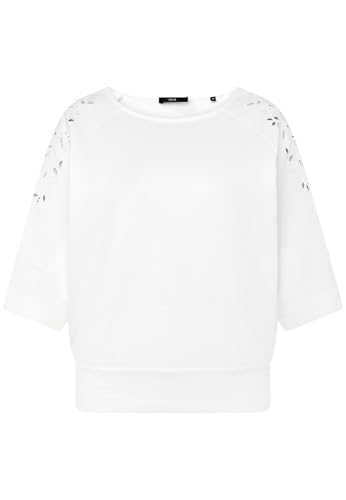 zero Sweatshirt mit Lochmuster Gr.38 Patch Cream
