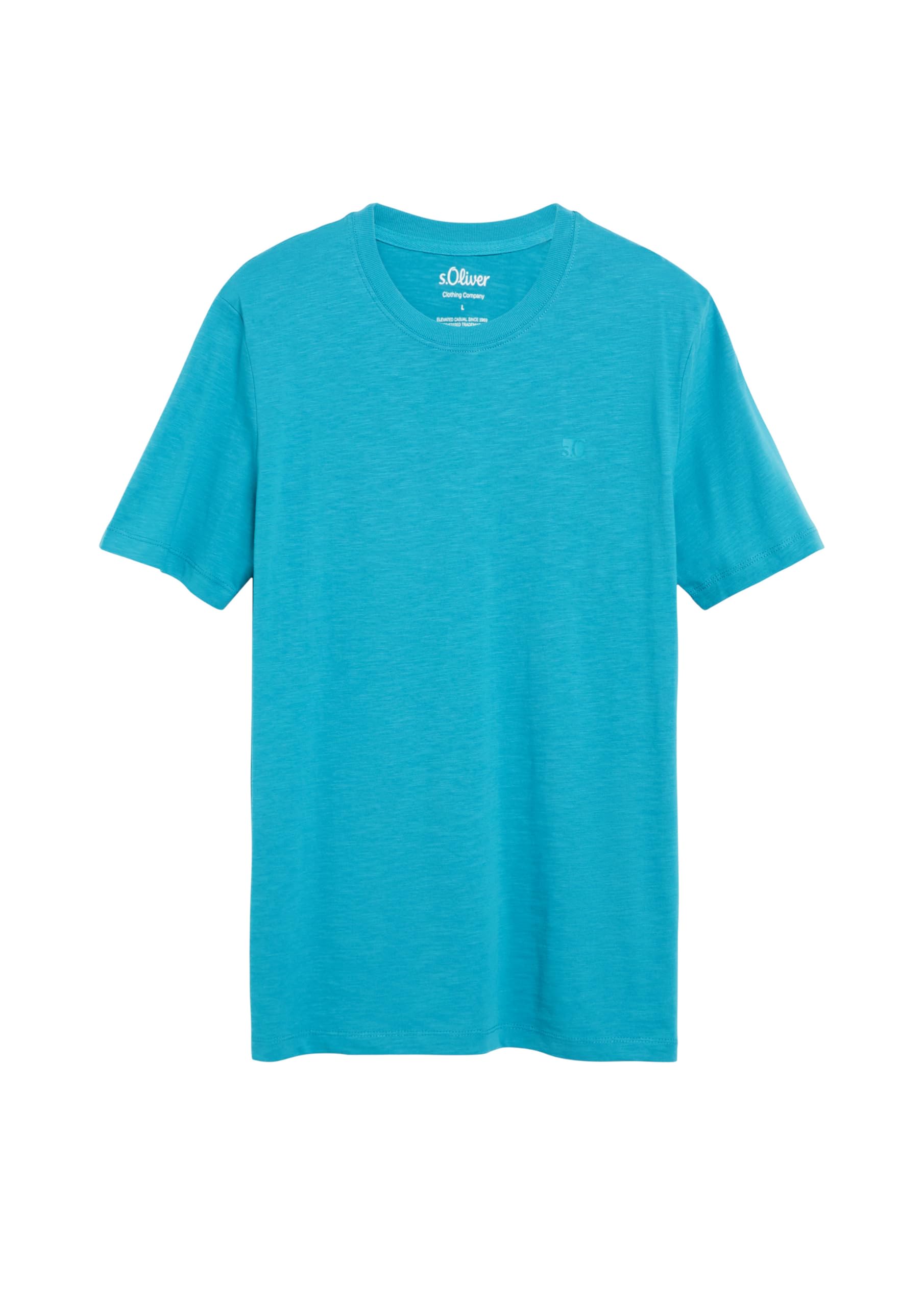 s.Oliver Junior T-Shirt Flammgarn Logo hellblau