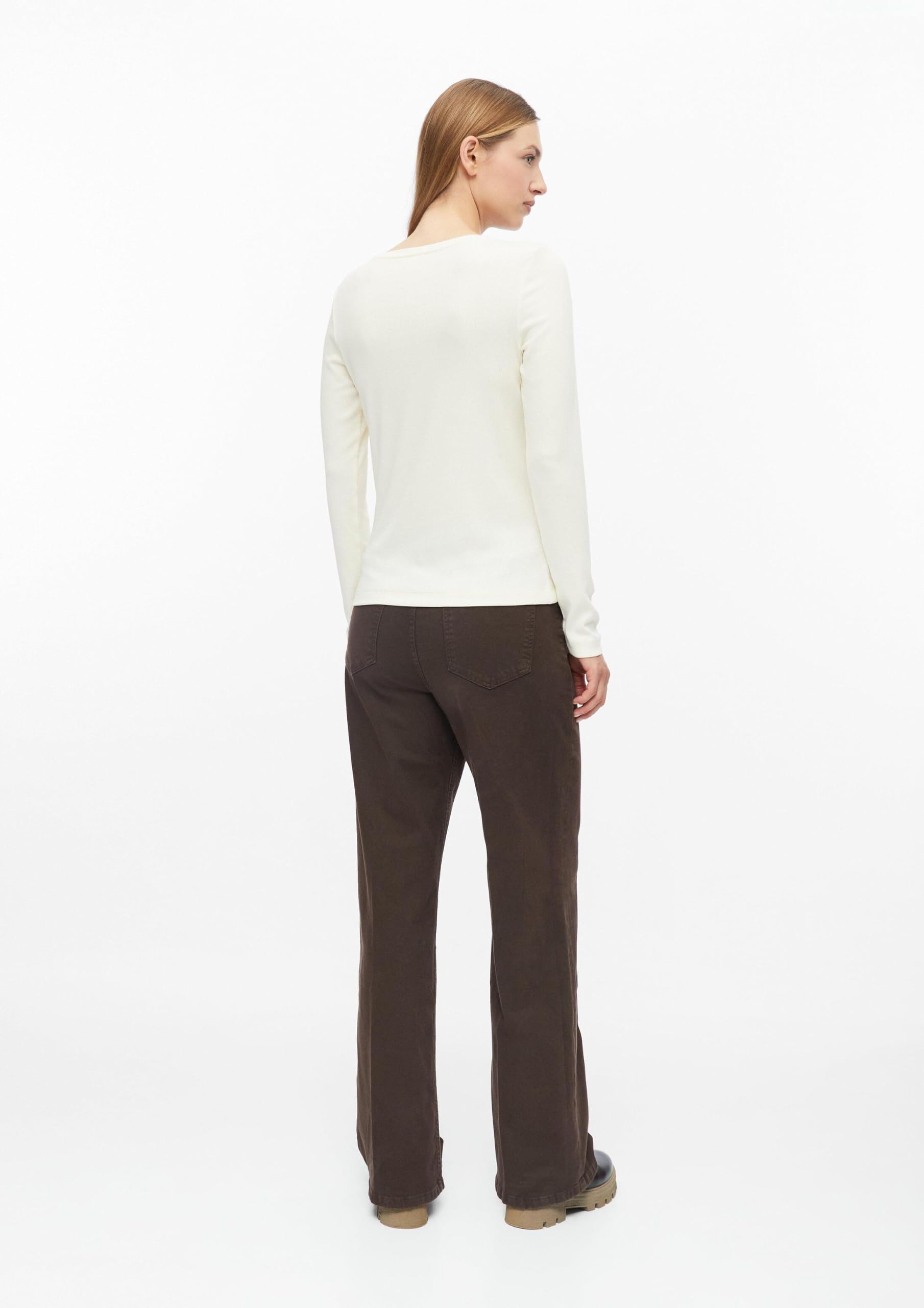 s.Oliver RED LABEL Ripp-Langarmshirt Slim Fit Knopfleiste