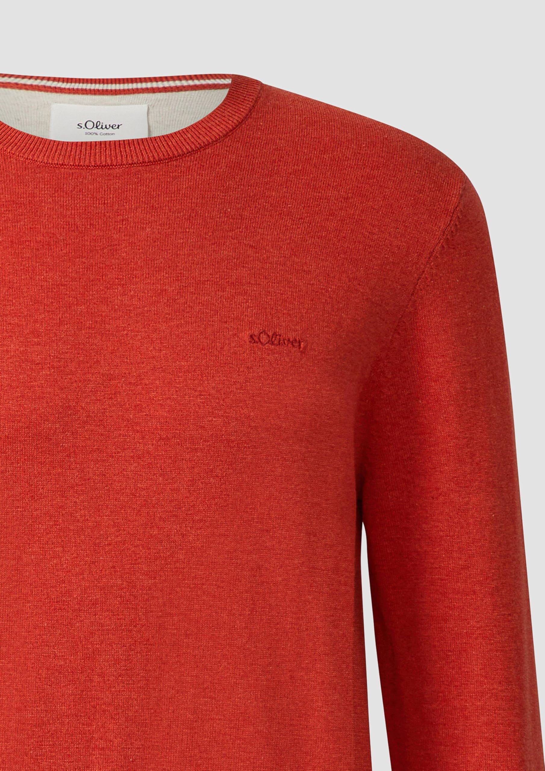 s.Oliver RED LABEL Baumwollpullover Logo-Stickerei Damen