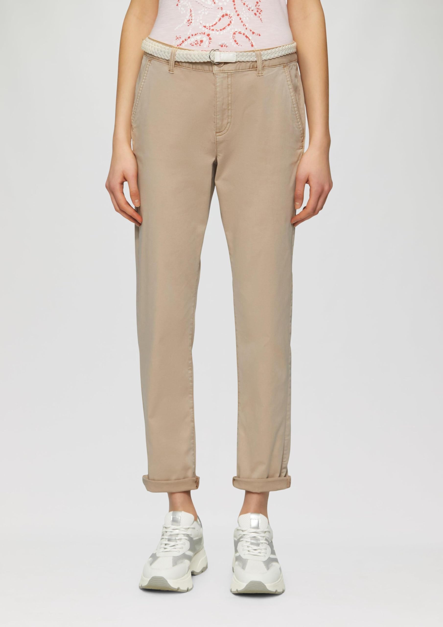 s.Oliver Junior Garment Dye Chinohose mit Flechtgürtel