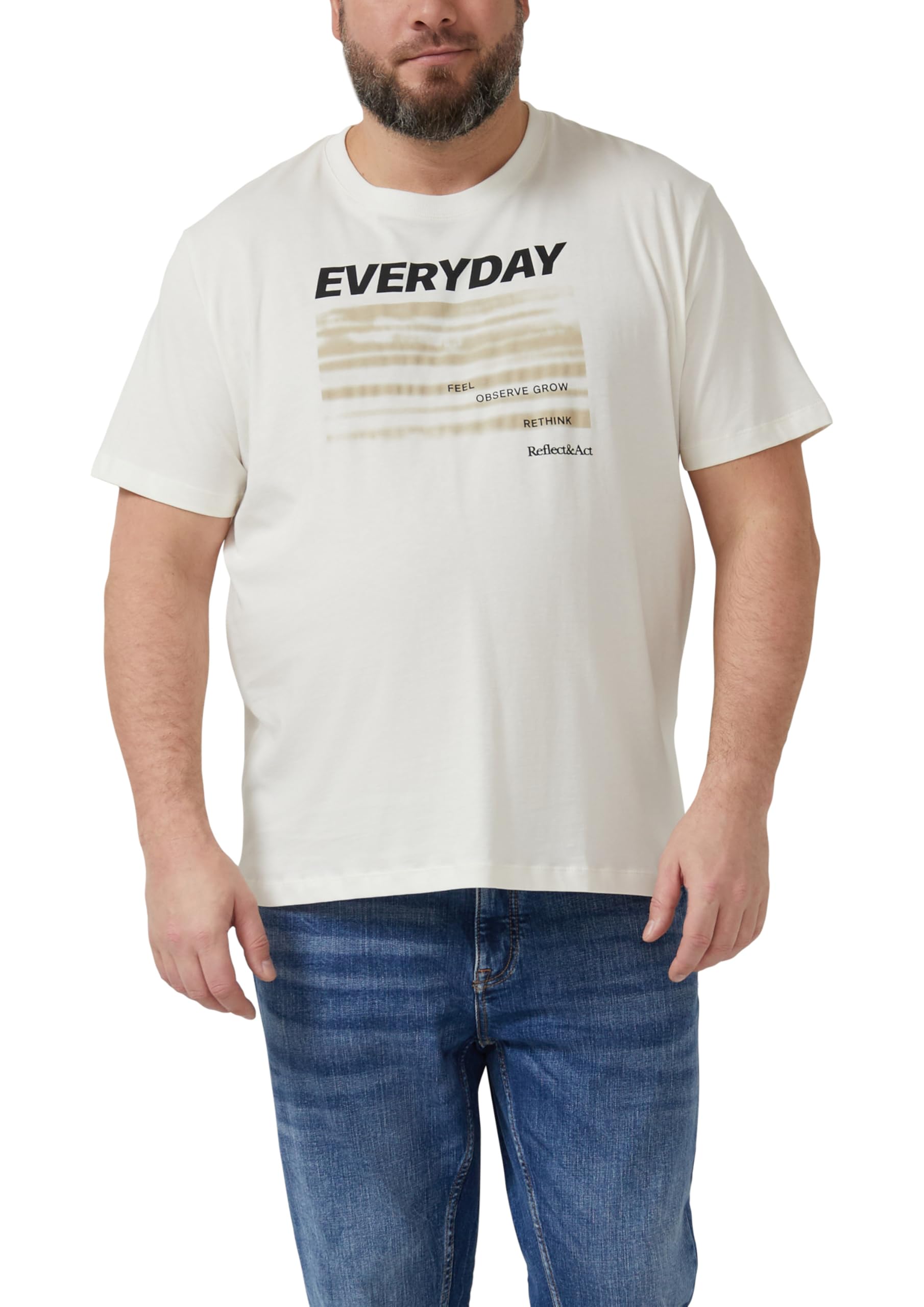 s.Oliver T-Shirt Baumwolljersey Frontprint Türkis XXL
