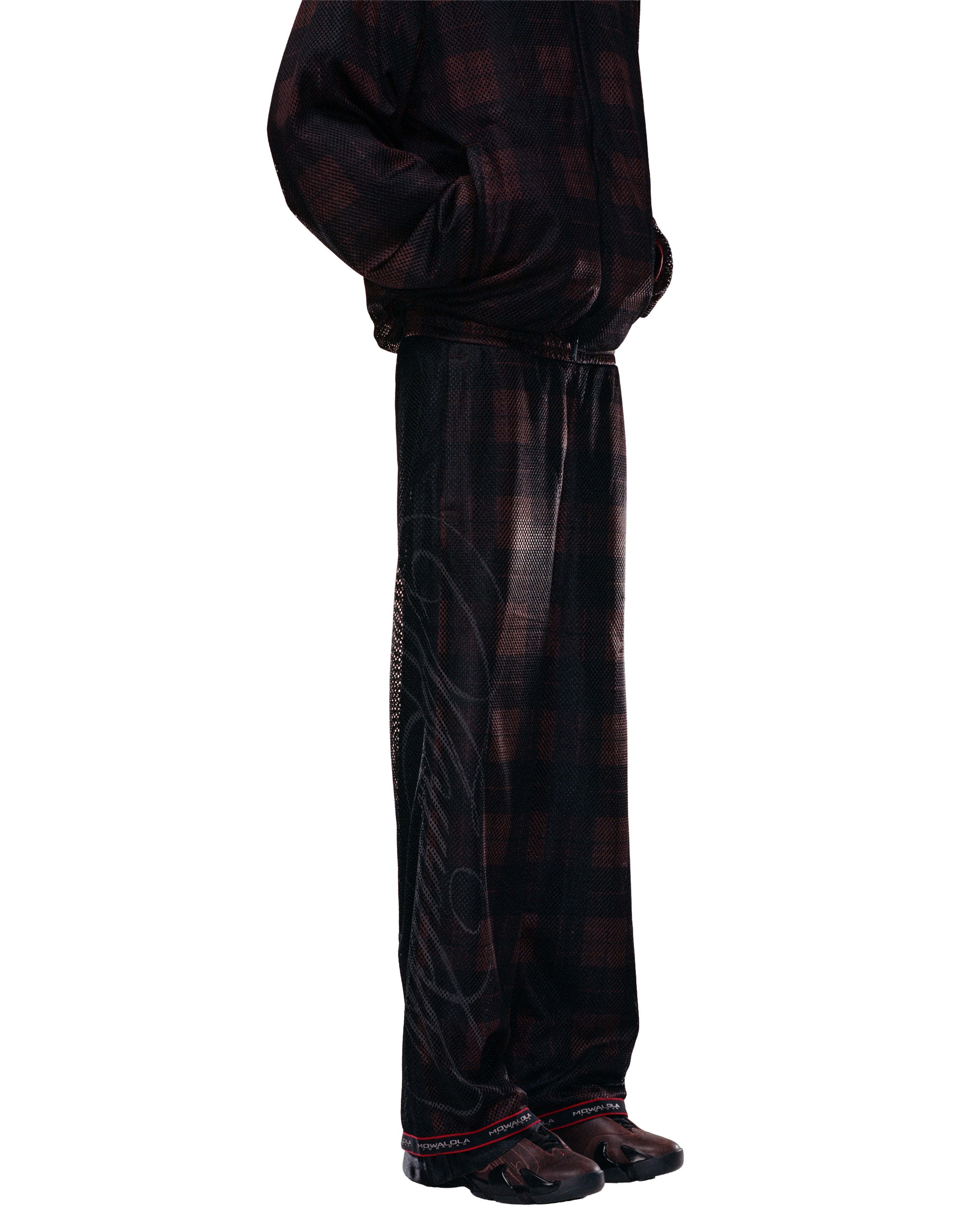 Mowalola Jordan Track Pants Hose Schwarz Mesh
