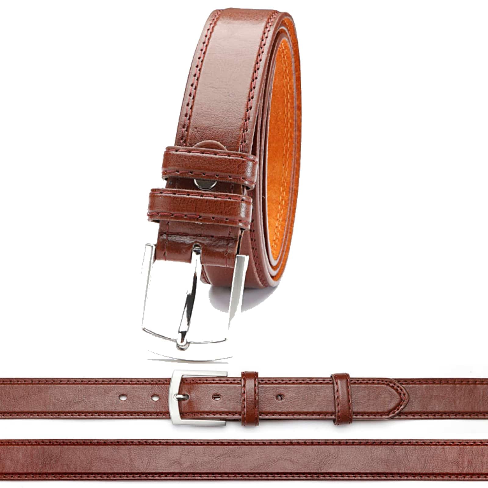 BEZLIT Eleganter Leder-Gürtel 3,2 cm Größe 115 kürzbar
