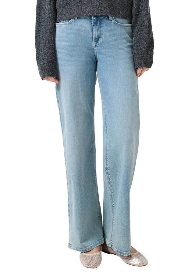 s.Oliver Catie Wide Leg Jeans Slim Fit Superstretch hellblau