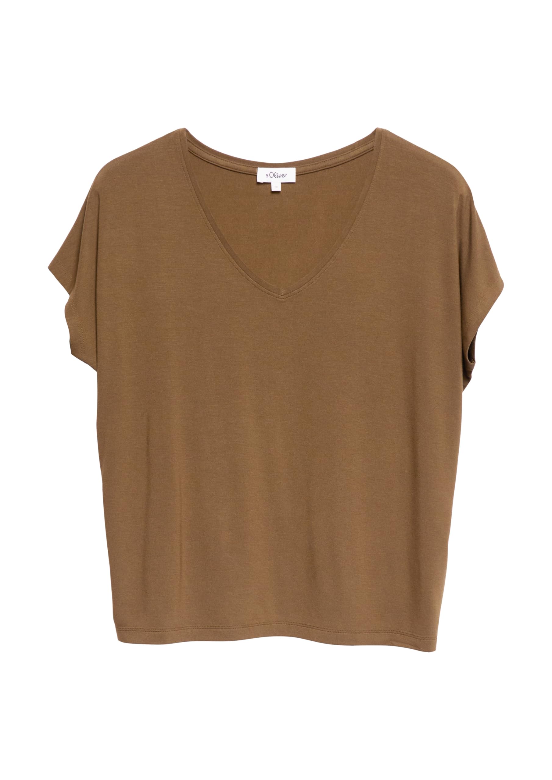 s.Oliver RED LABEL 2178717 T-Shirt V-Ausschnitt koralle