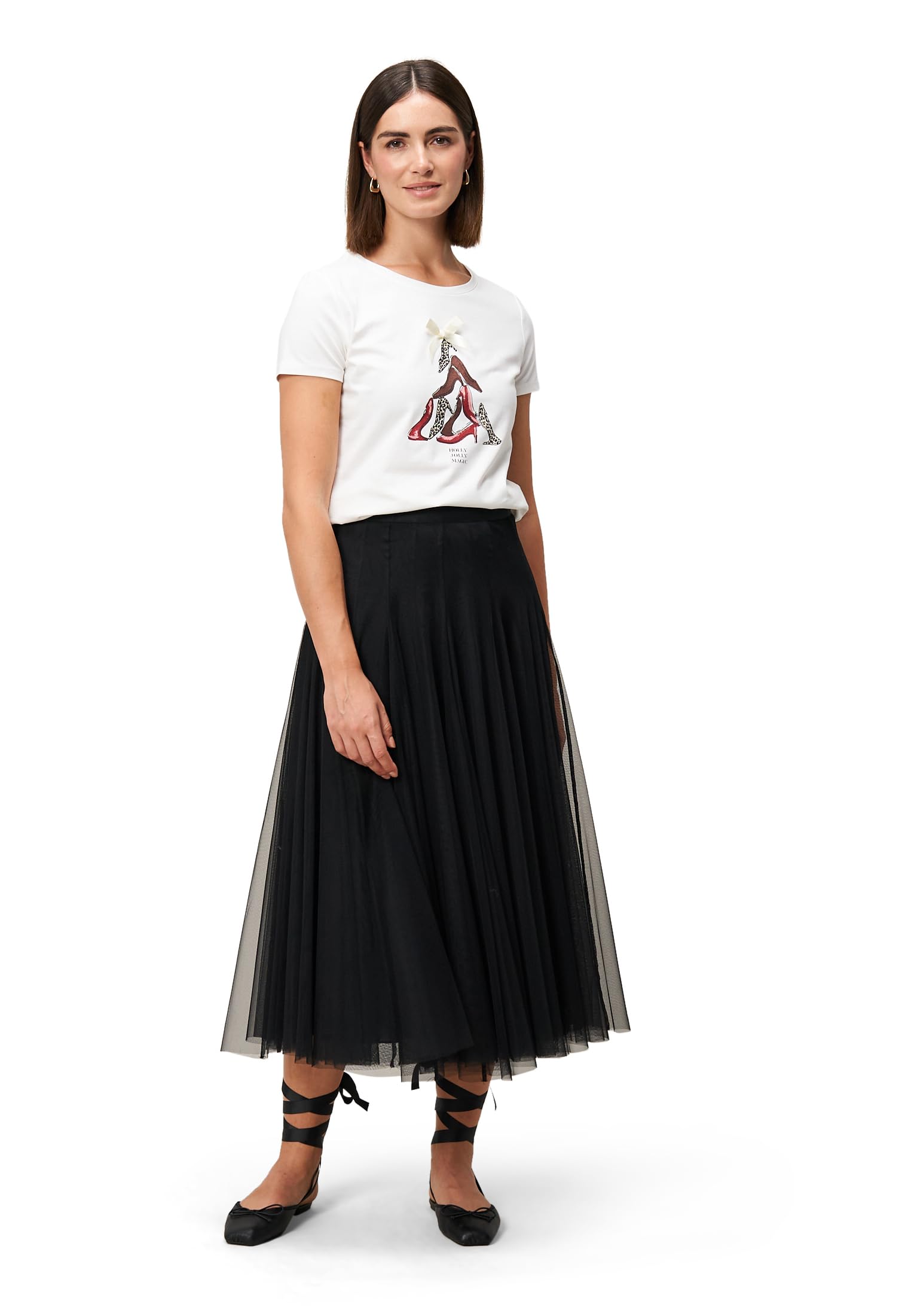 zero Shirt Aufdruck Schleife Gr. 38 Patch CreamRed