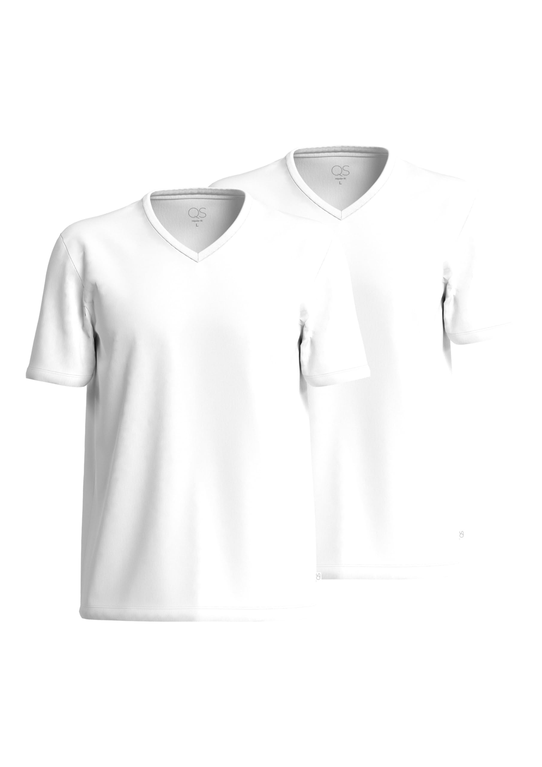 s.Oliver QS Regular Fit V-Neck T-Shirts 2er-Pack L