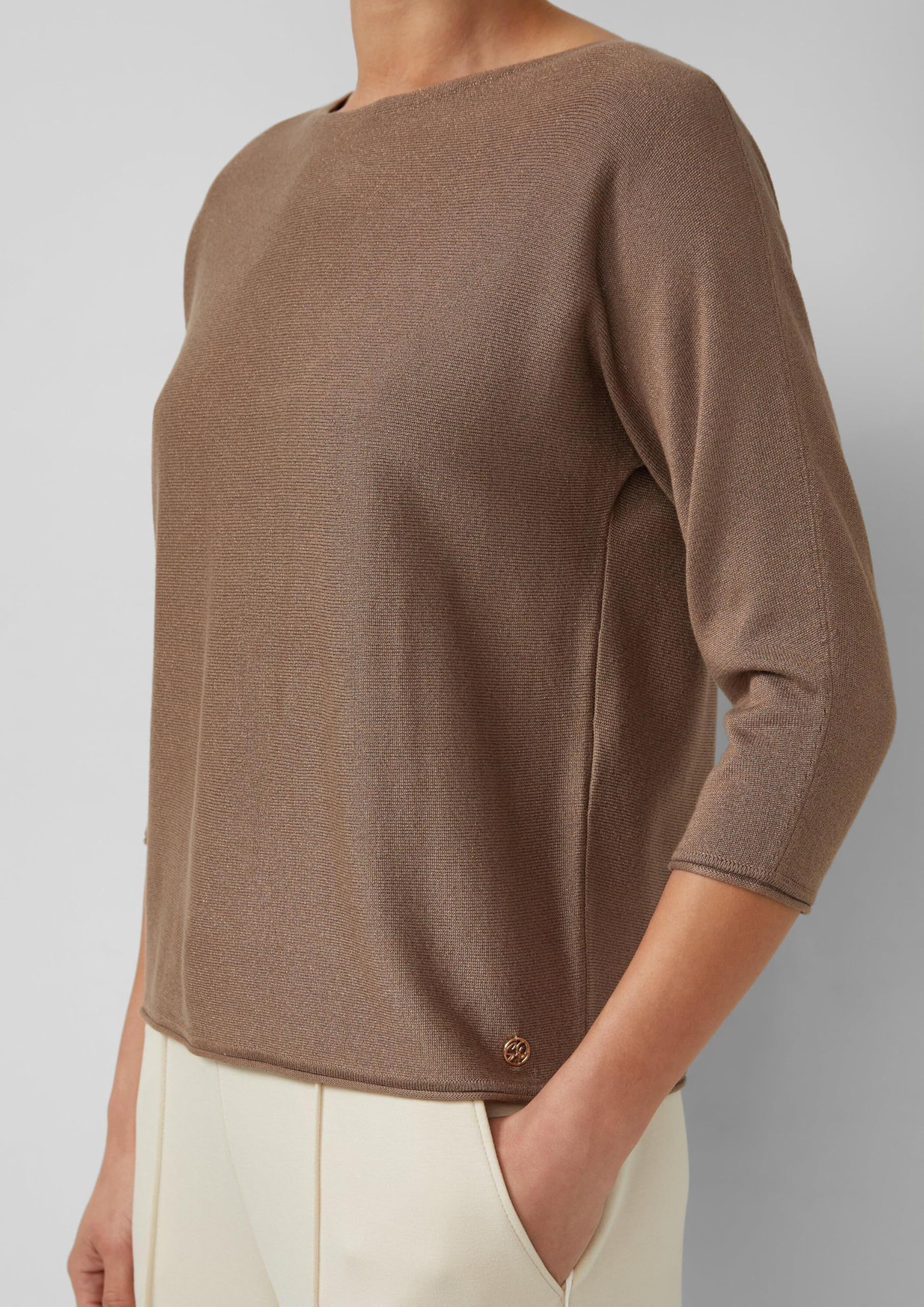 s.Oliver Red Label Feinstrickpullover Cognac 34 Glitzer