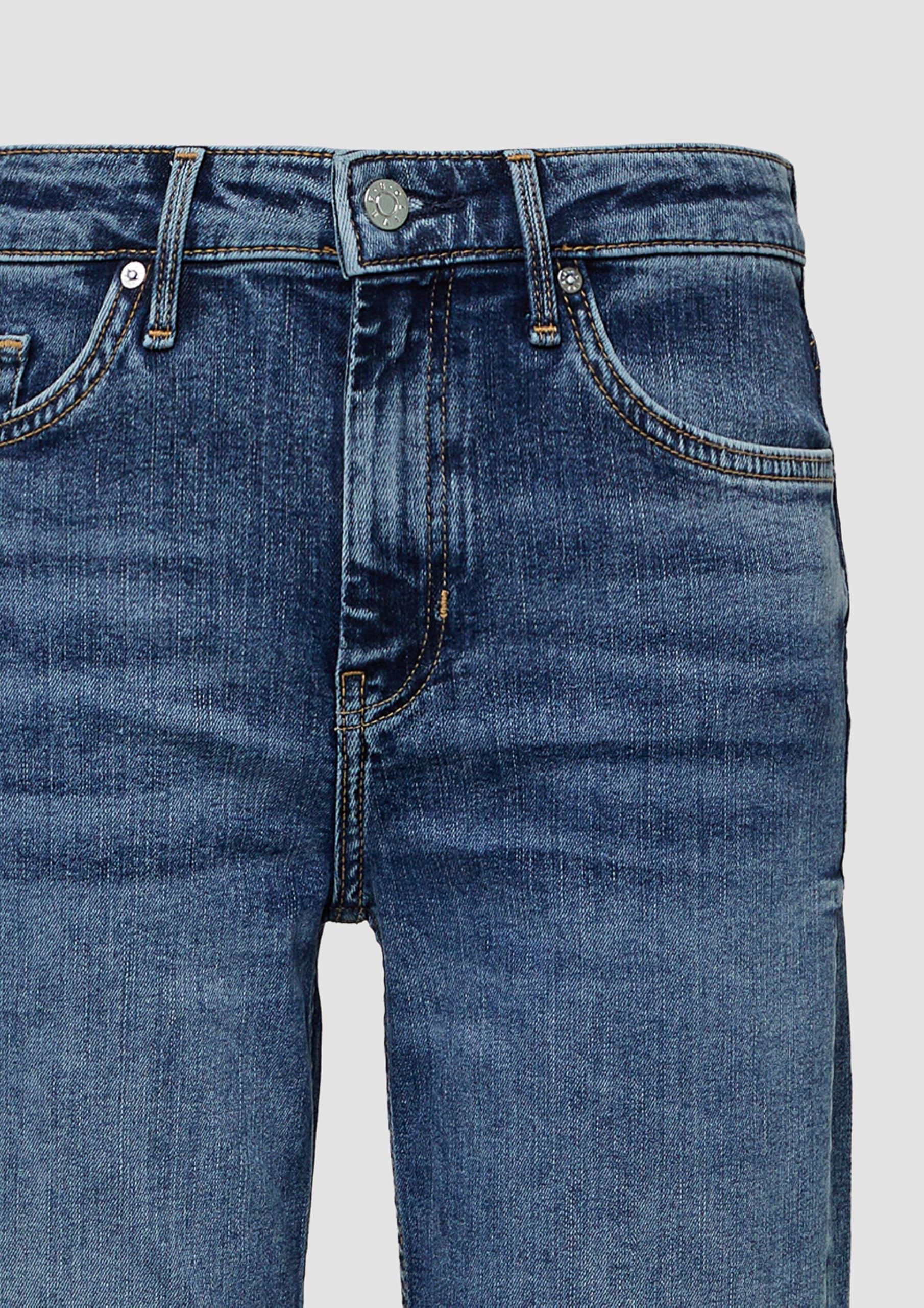 s.Oliver Karolin Mid Rise Straight Jeans Tiefblau Baumwolle