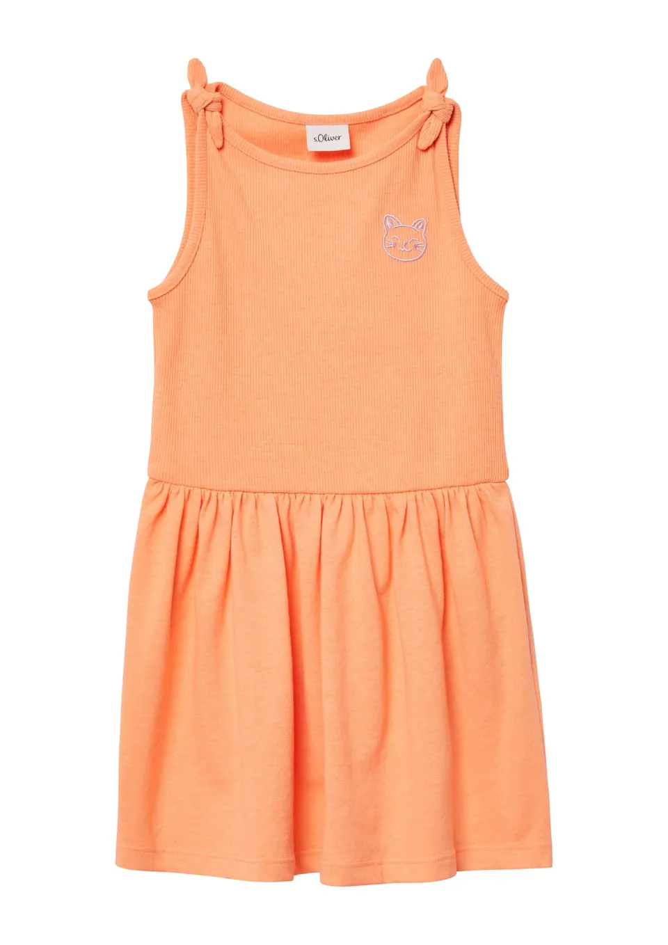 s.Oliver RED LABEL Kleid Knoten Stickerei Gr.110 orange
