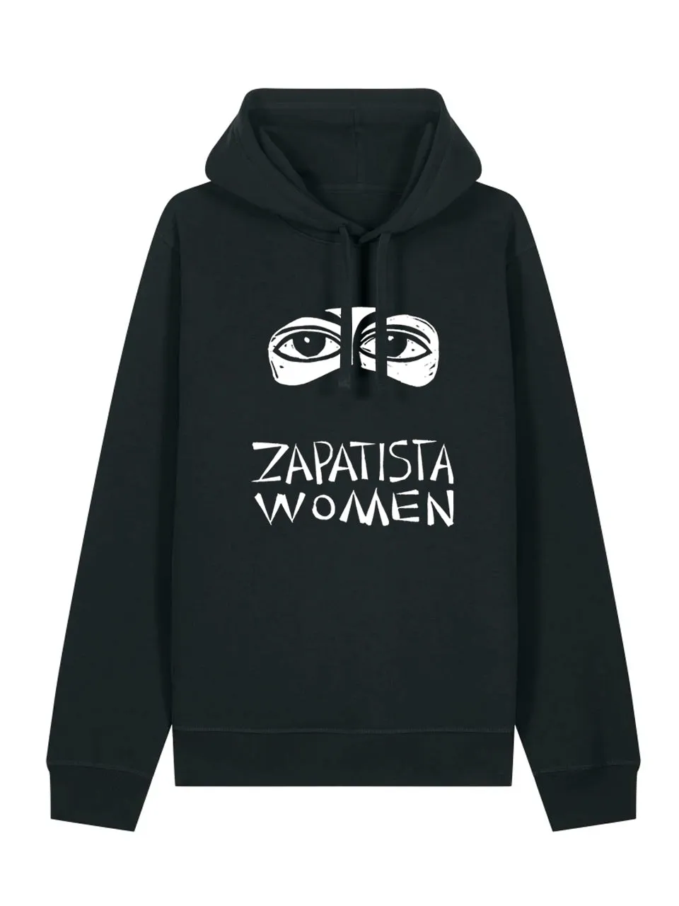 dna merch Zapatista-Frauen Kapuzenpullover Schwarz Bio-Baumwolle