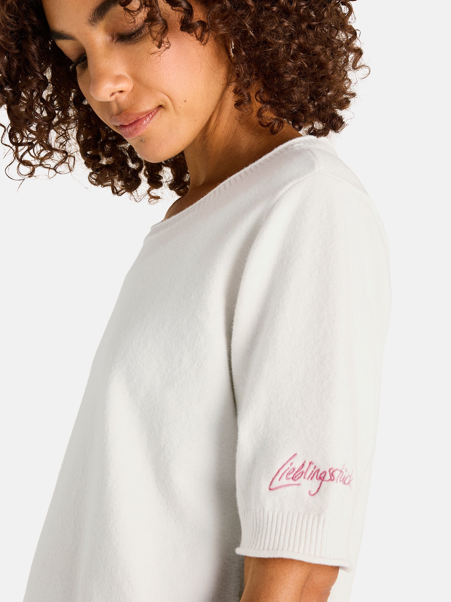 Lieblingsstück MelisandeL Kurzarm Pullover offwhite elastisch