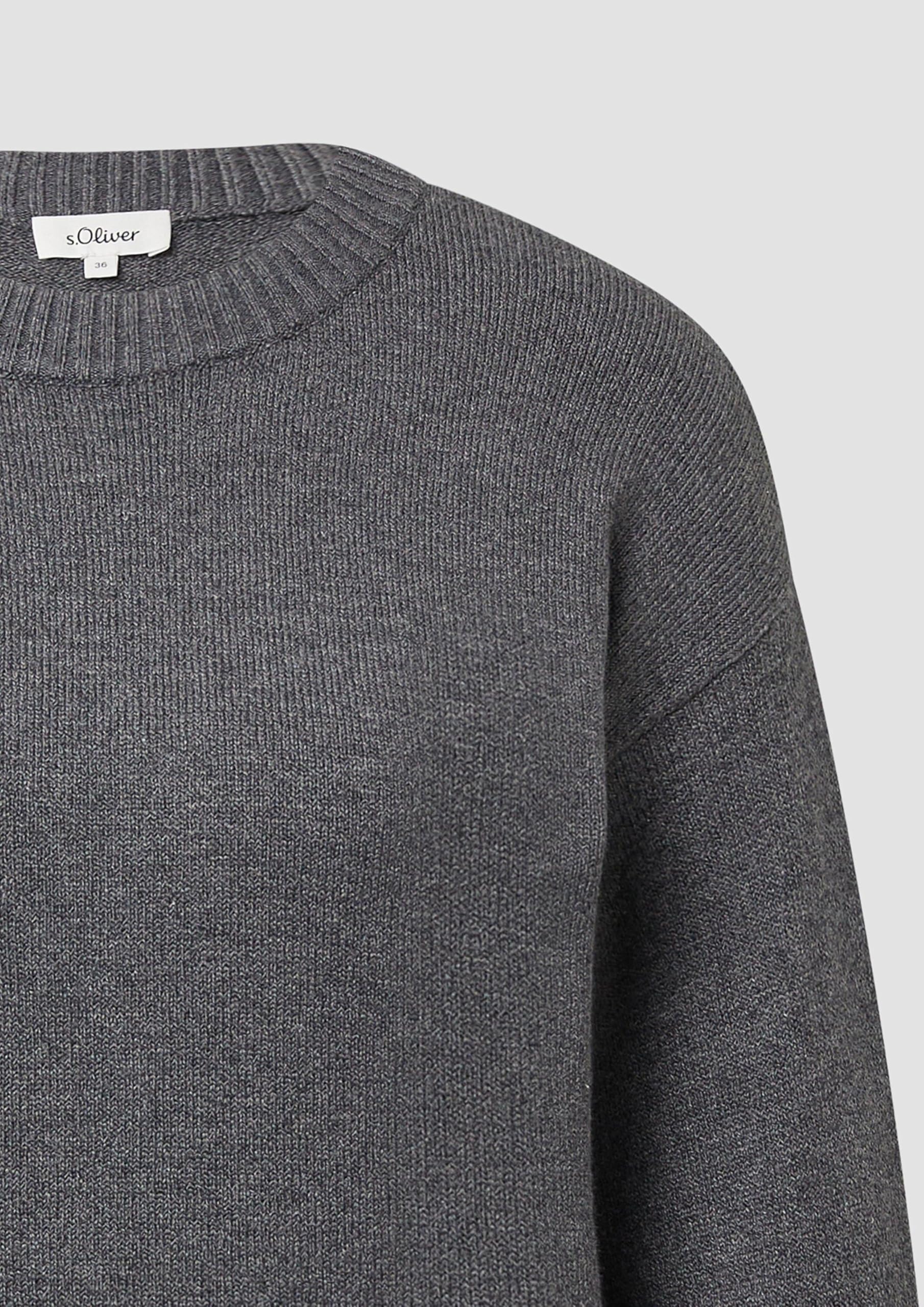 s.Oliver Junior Strickpullover mit Ärmelaufschlag Bordeaux