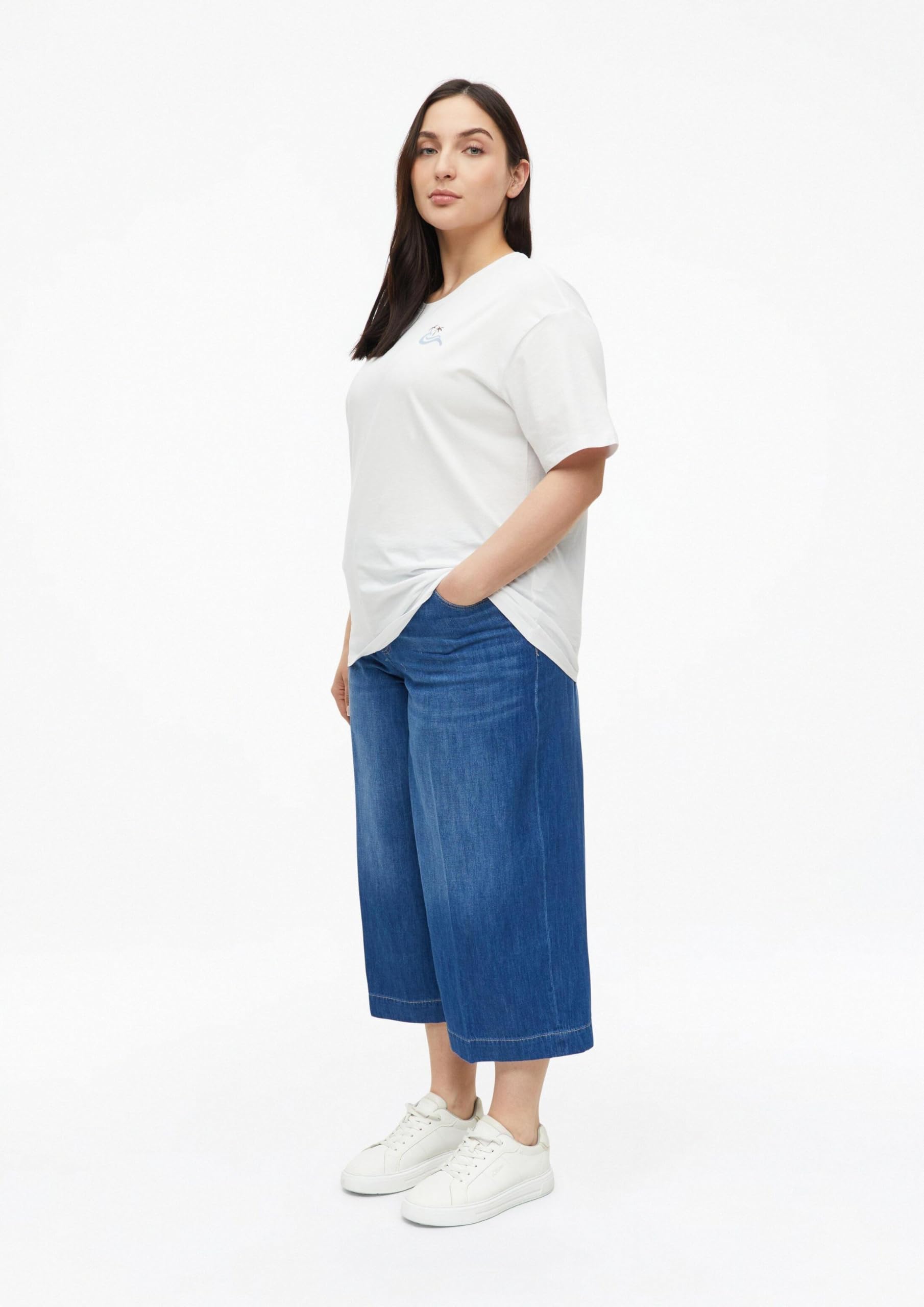 s.Oliver Red Label Culotte Jeans 34 High Rise Leinen