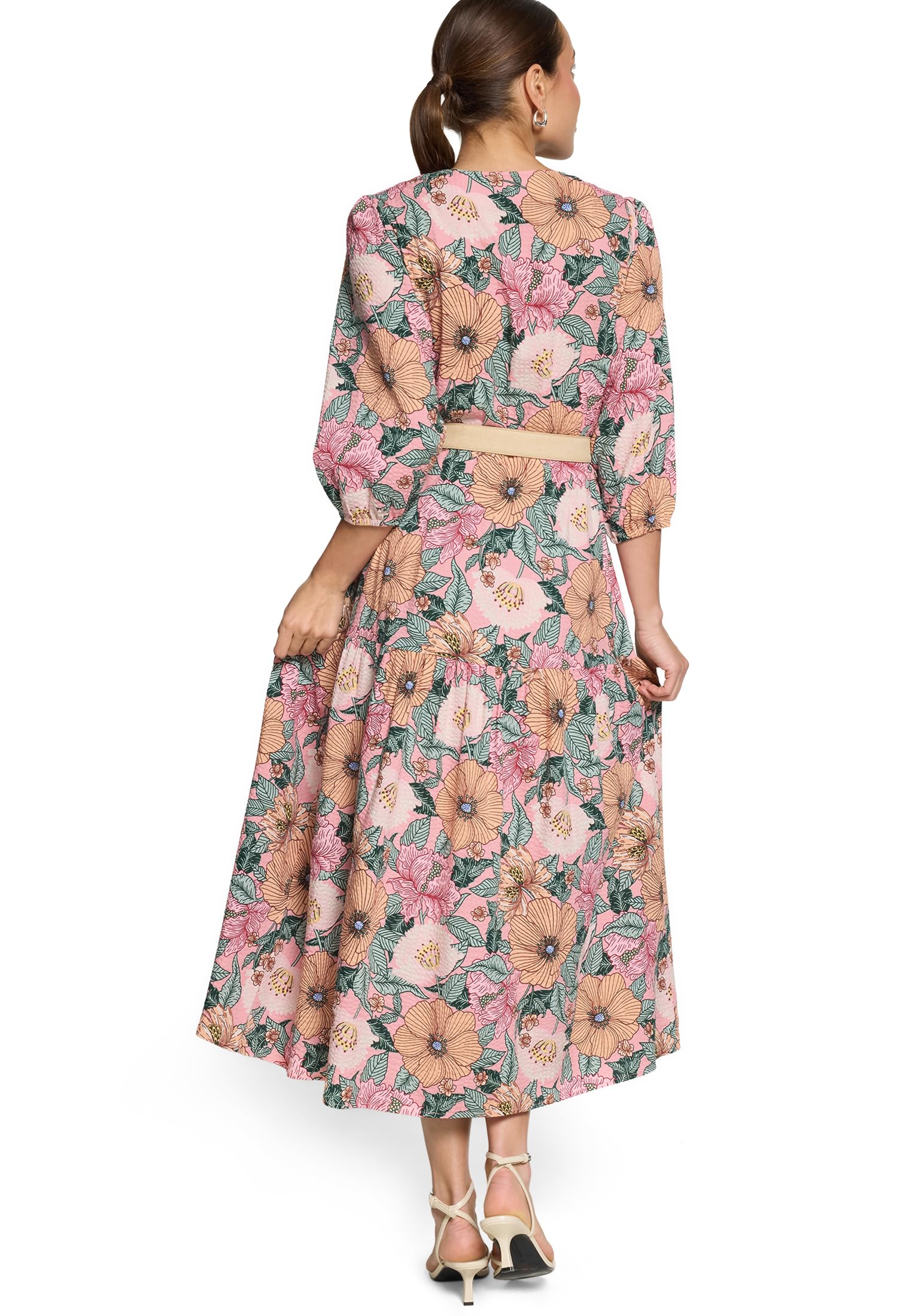 zero Maxikleid floral ärmellos Gr.38 A-Linie Baumwolle