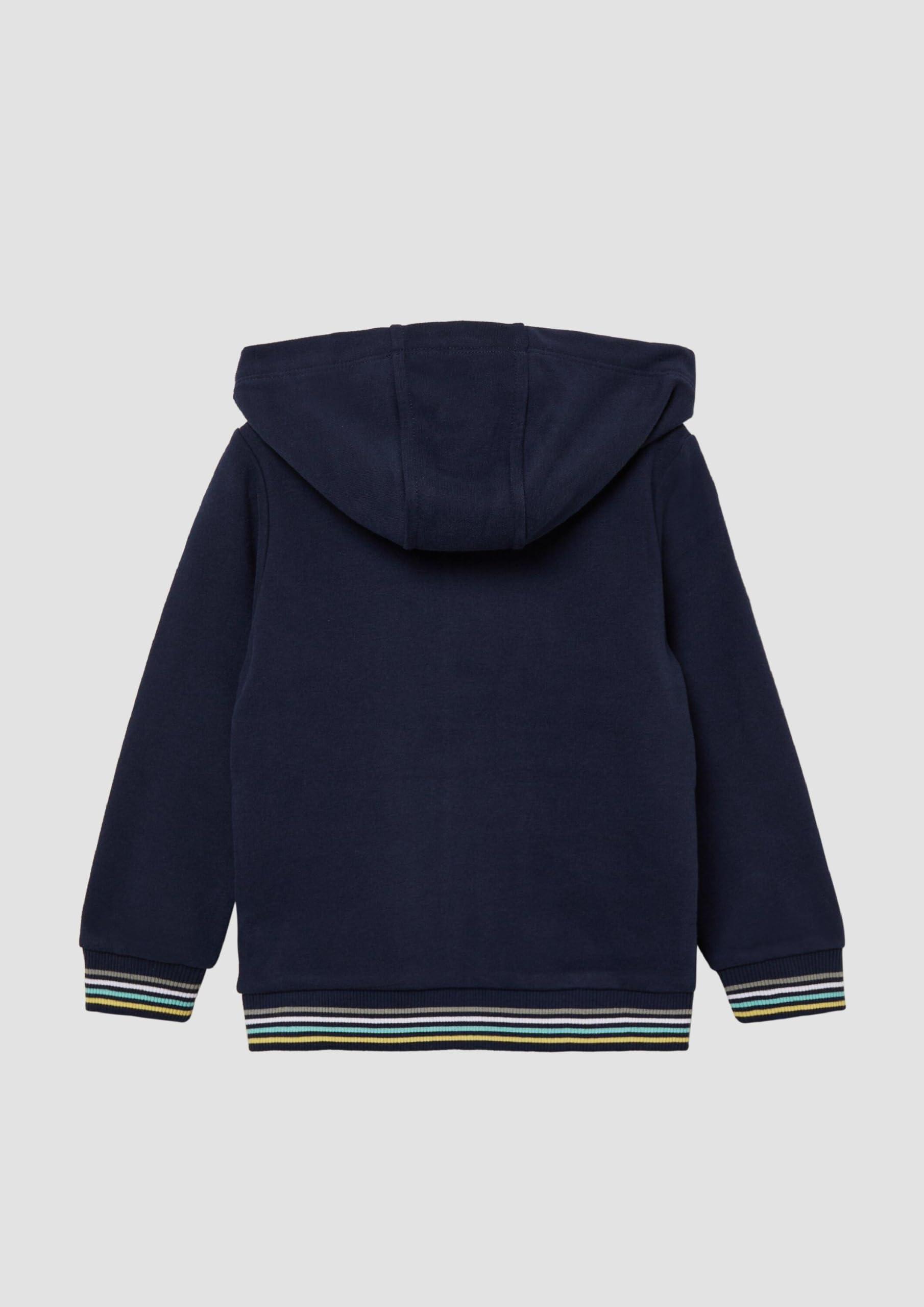 s.Oliver RED LABEL Kapuzen-Sweatjacke Frontprint Hoodie