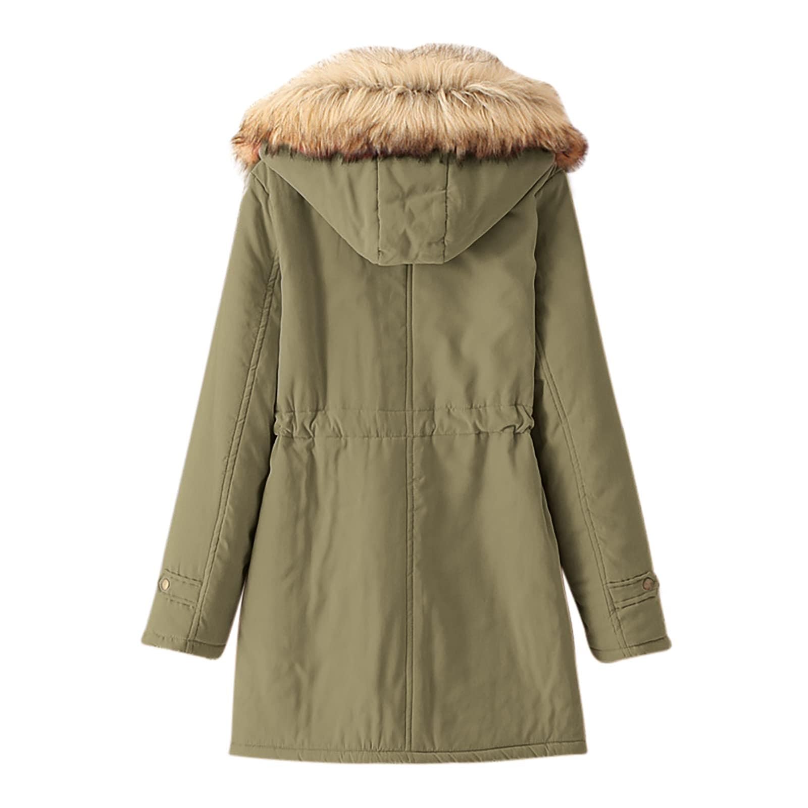 Singular Wintermantel Damen Parka mit Kapuze Teddyfleece gefüttert