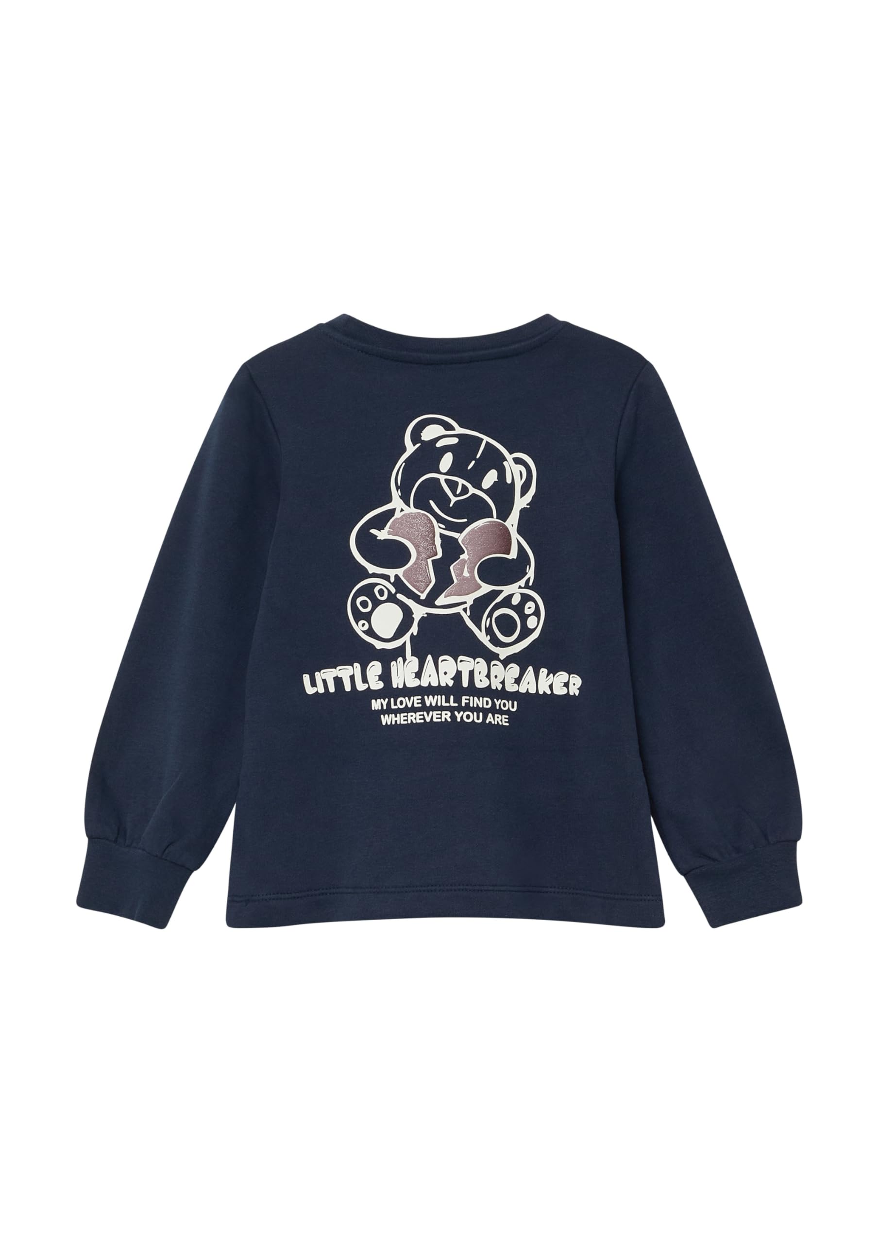 s.Oliver RED LABEL Rückenprint Sweatshirt navy kuschelig