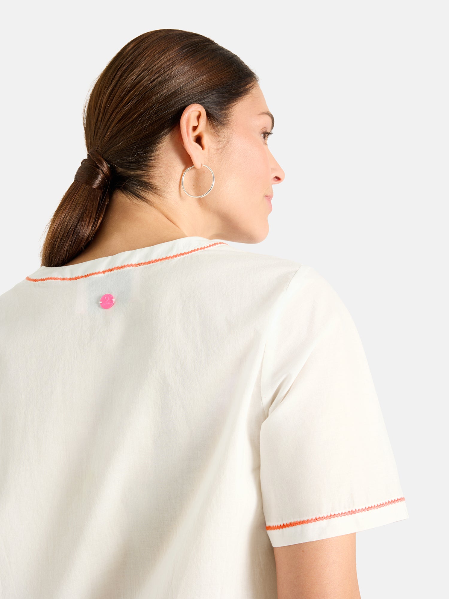 Lieblingsstück LunaL Bluse offwhite mit Palmen-Print