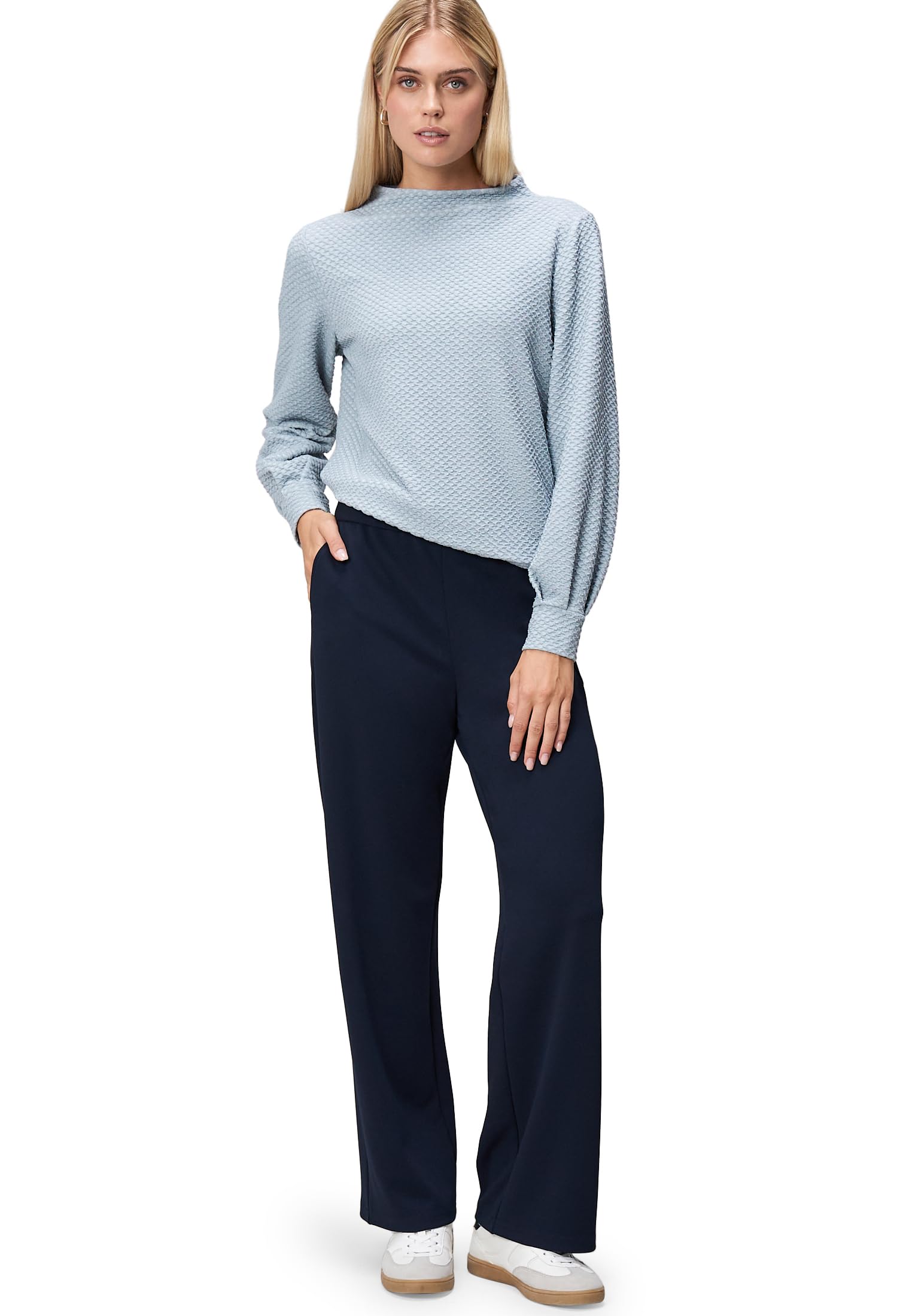 zero Sweatshirt strukturiert Stehkragen Gr.42