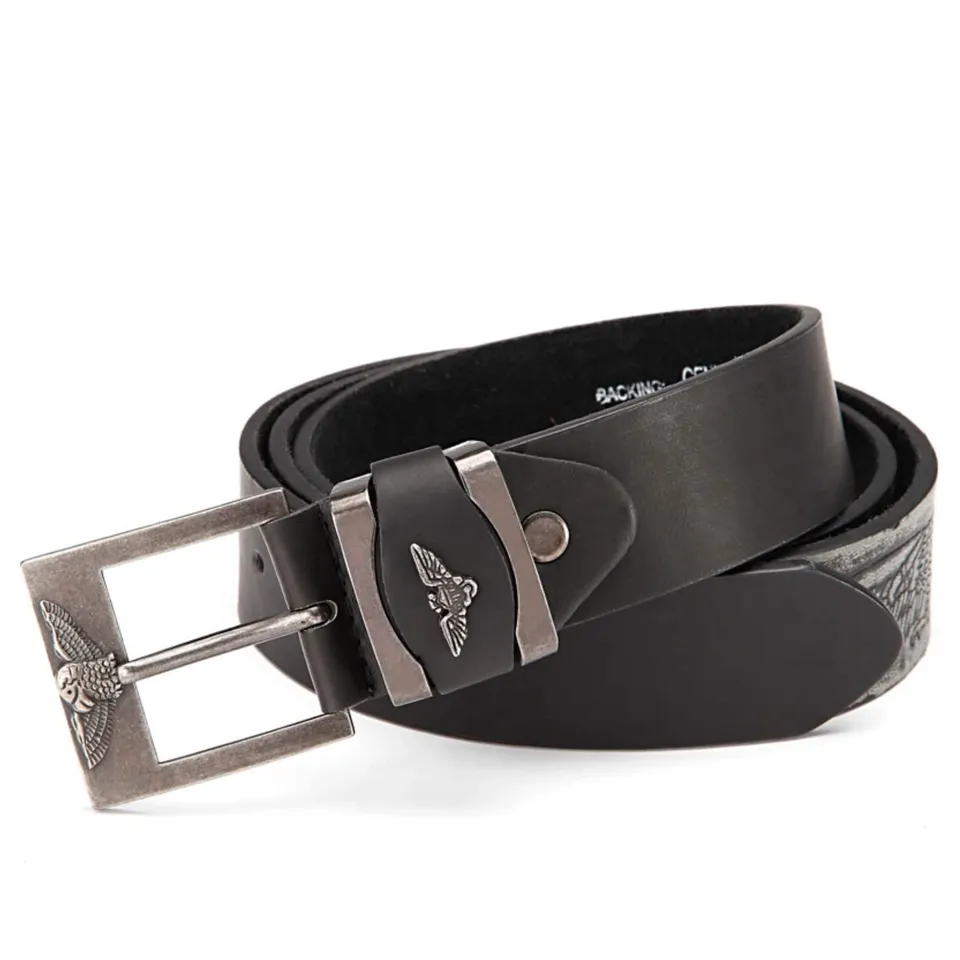 BEZLIT Herren Gürtel Leder-Look Adler-Schnalle Vintage Biker