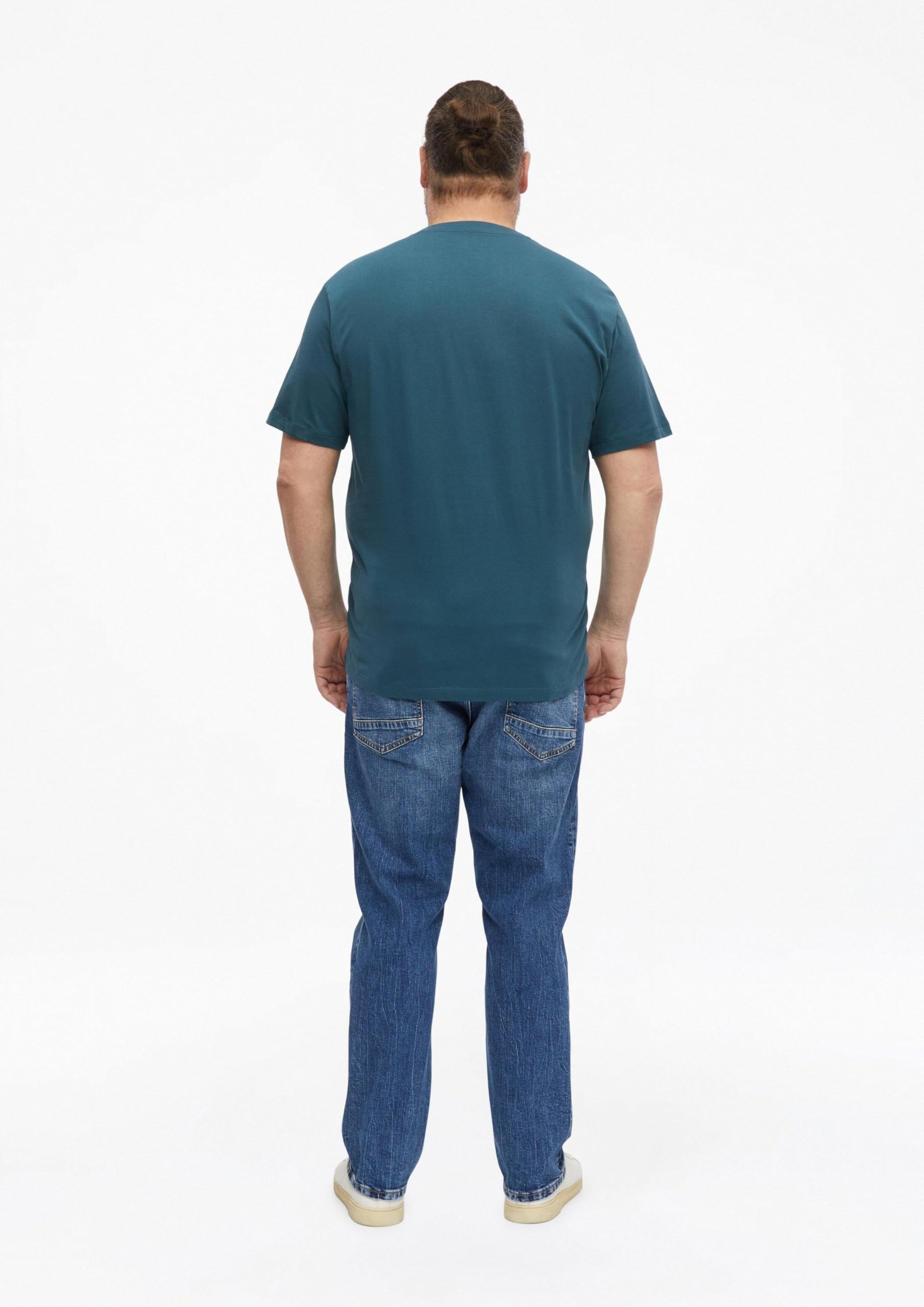 s.Oliver Big Size Fit Herren T-Shirt Label-Print Jersey