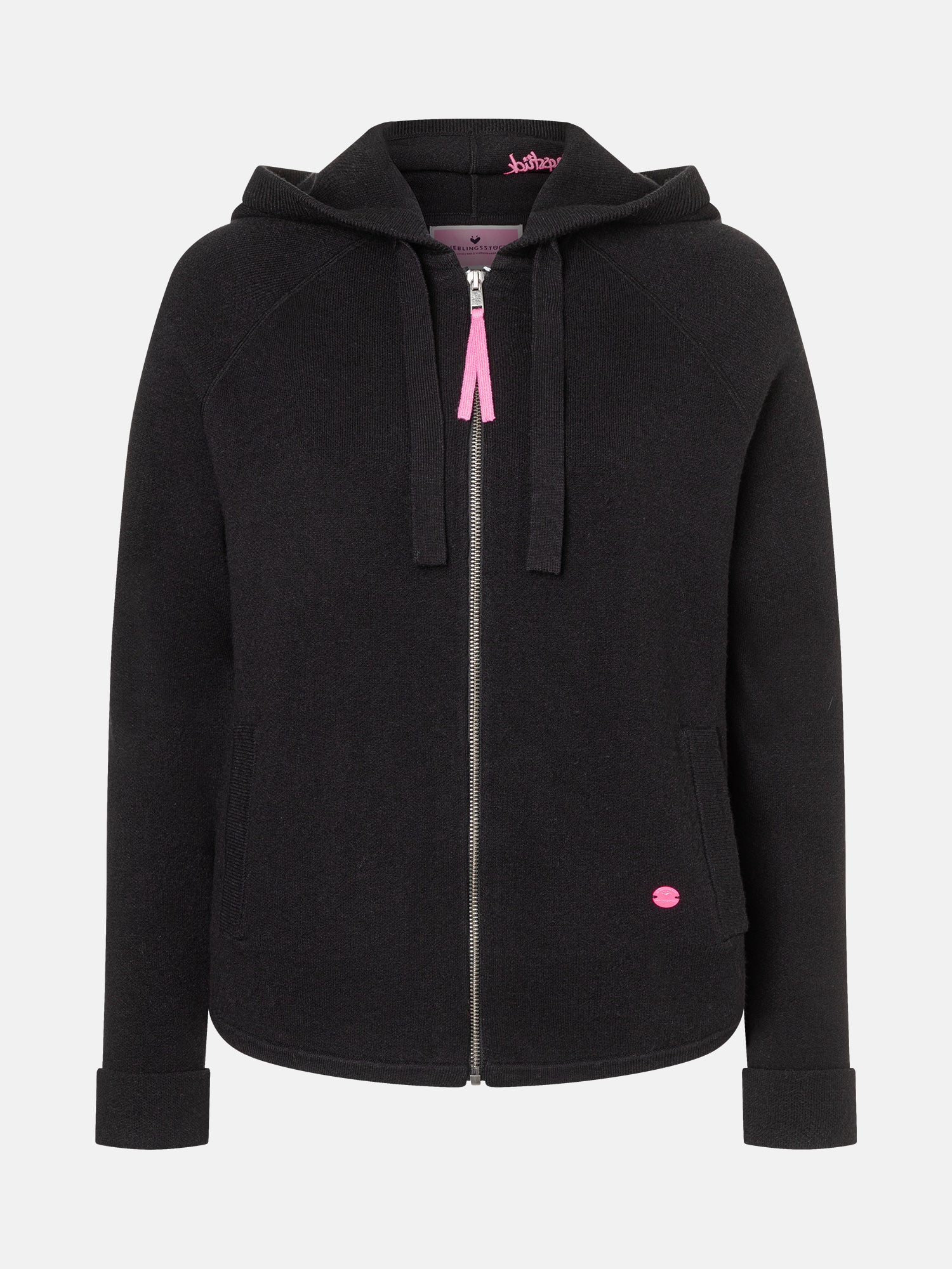 Lieblingsstück YariaL Jacke schwarz Viskosemix Kapuze