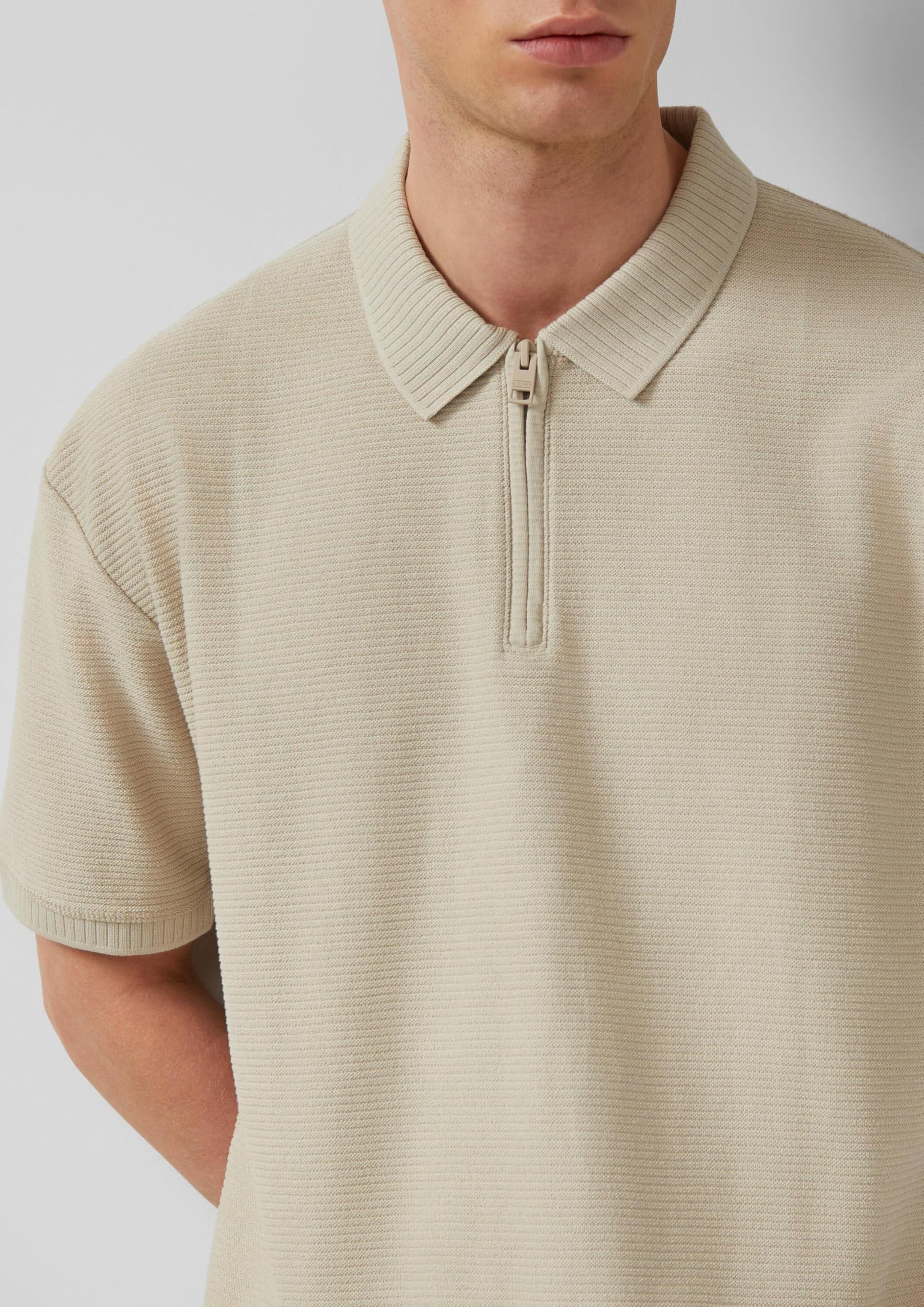 s.Oliver Modern Fit Poloshirt Reissverschluss Braun