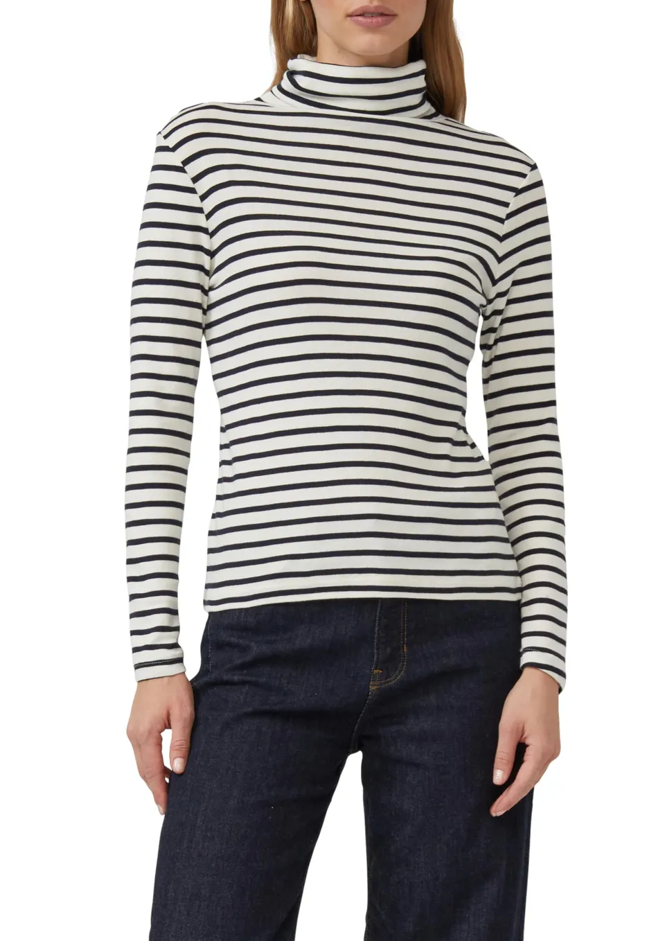 s.Oliver Junior Longsleeve Slim Fit Rollkragen Streifen Gr.38
