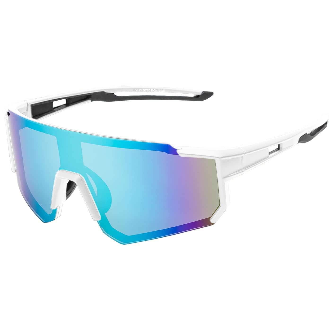 BEZLIT Shield Sonnenbrille Unisex Grün Rot verspiegelt Kat.3