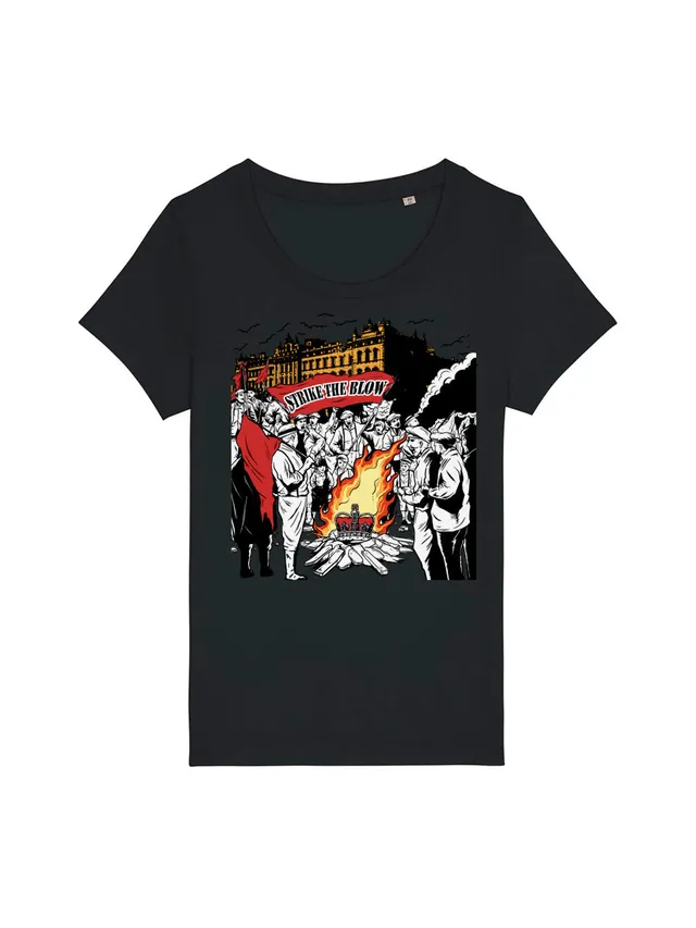 dna merch Strike The Blow Damen T-Shirt Schwarz Biobaumwolle