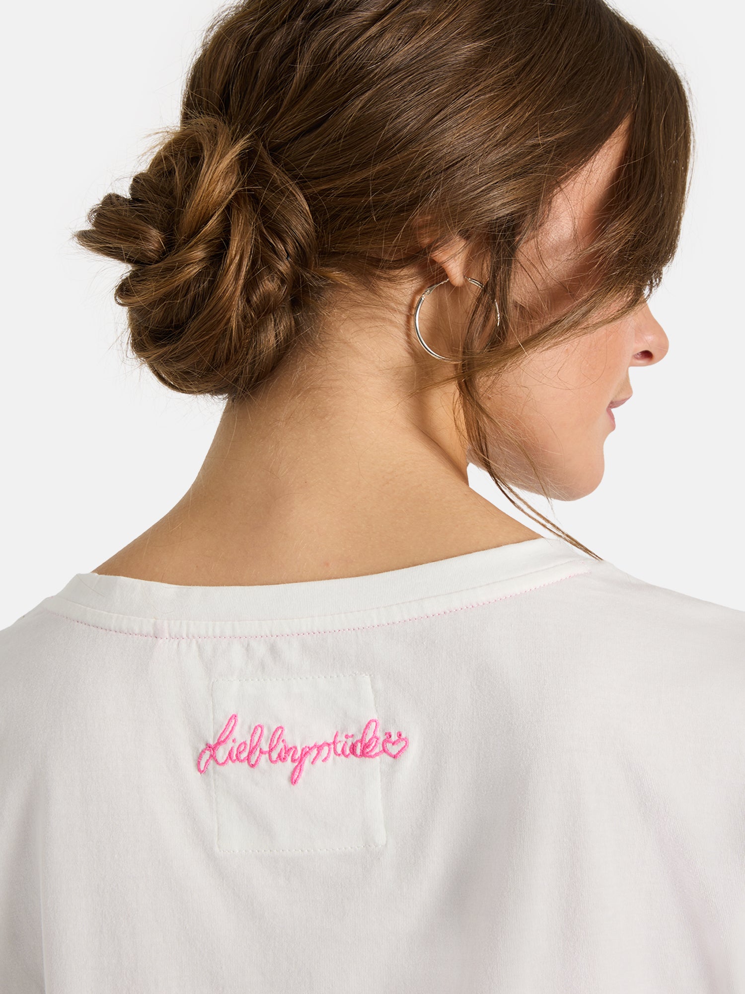 Lieblingsstück CaraL Print T-Shirt aus Baumwolle offwhite