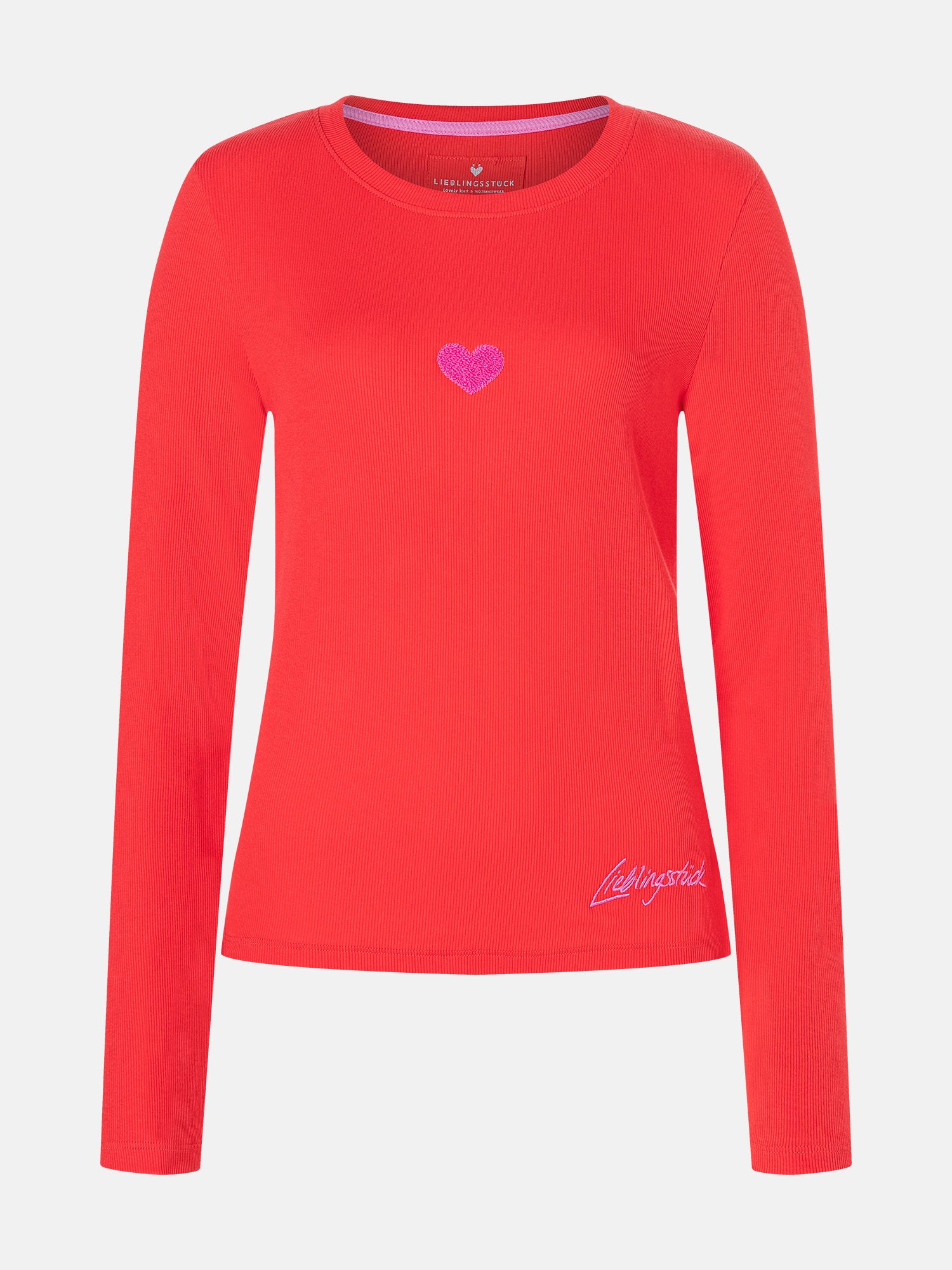 Lieblingsstück TaraL Longsleeve rot Herz Baumwolle