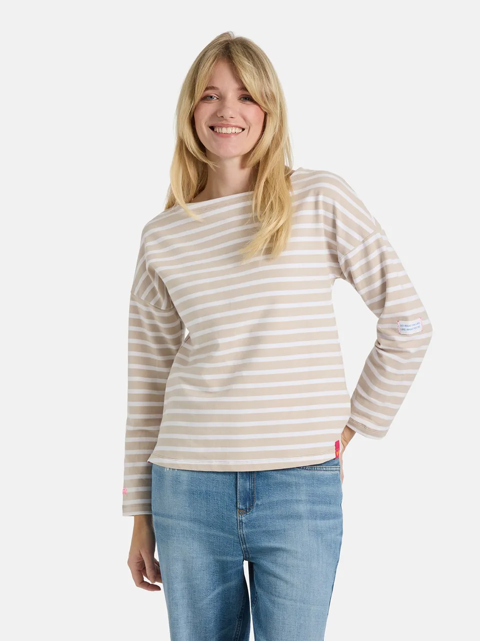Lieblingsstück StineL Longsleeve beige Elasthan
