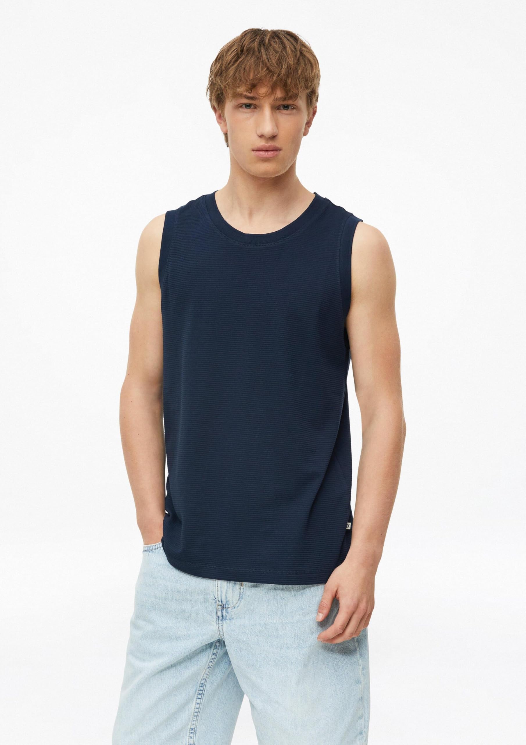 s.Oliver Junior Tanktop navy Jacquard ärmellos