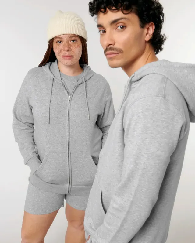 dna merch Basics Kapuzenjacke schwarz Biobaumwolle