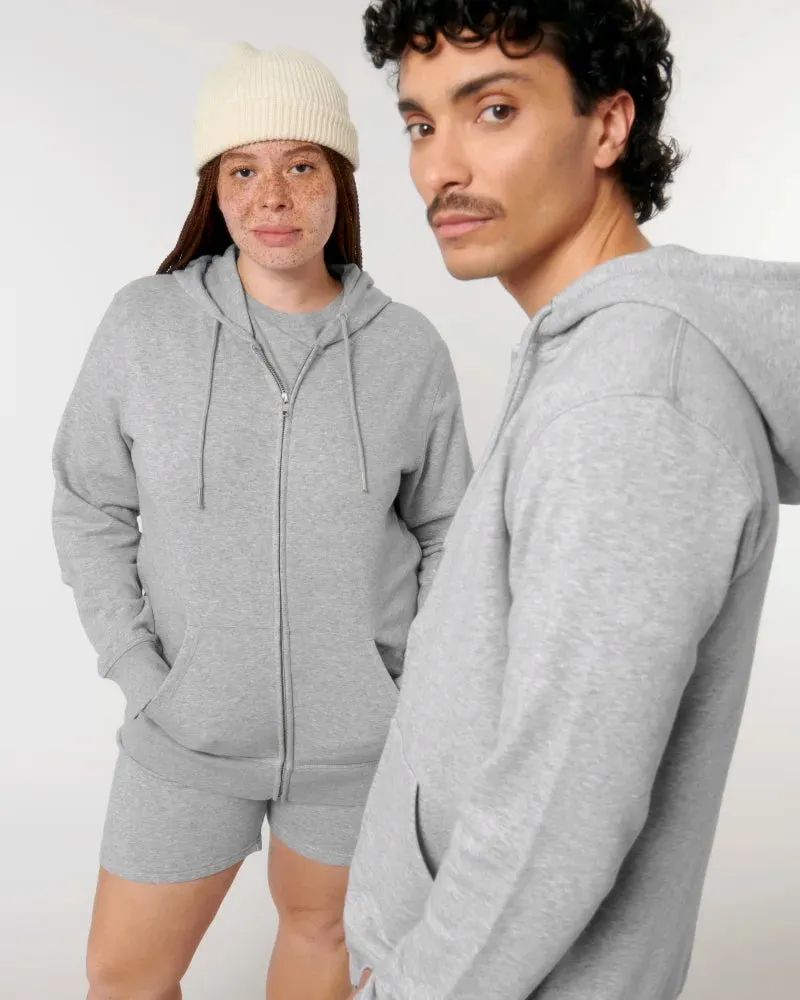 dna merch Basics Kapuzenjacke schwarz Biobaumwolle